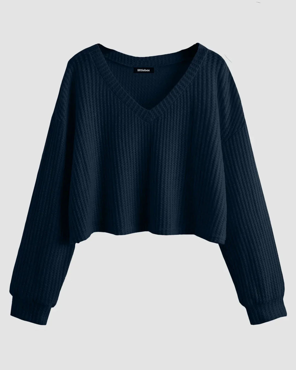 Lounge Relaxed Fit Long Sleeve Sweatshirt in Navy Blue