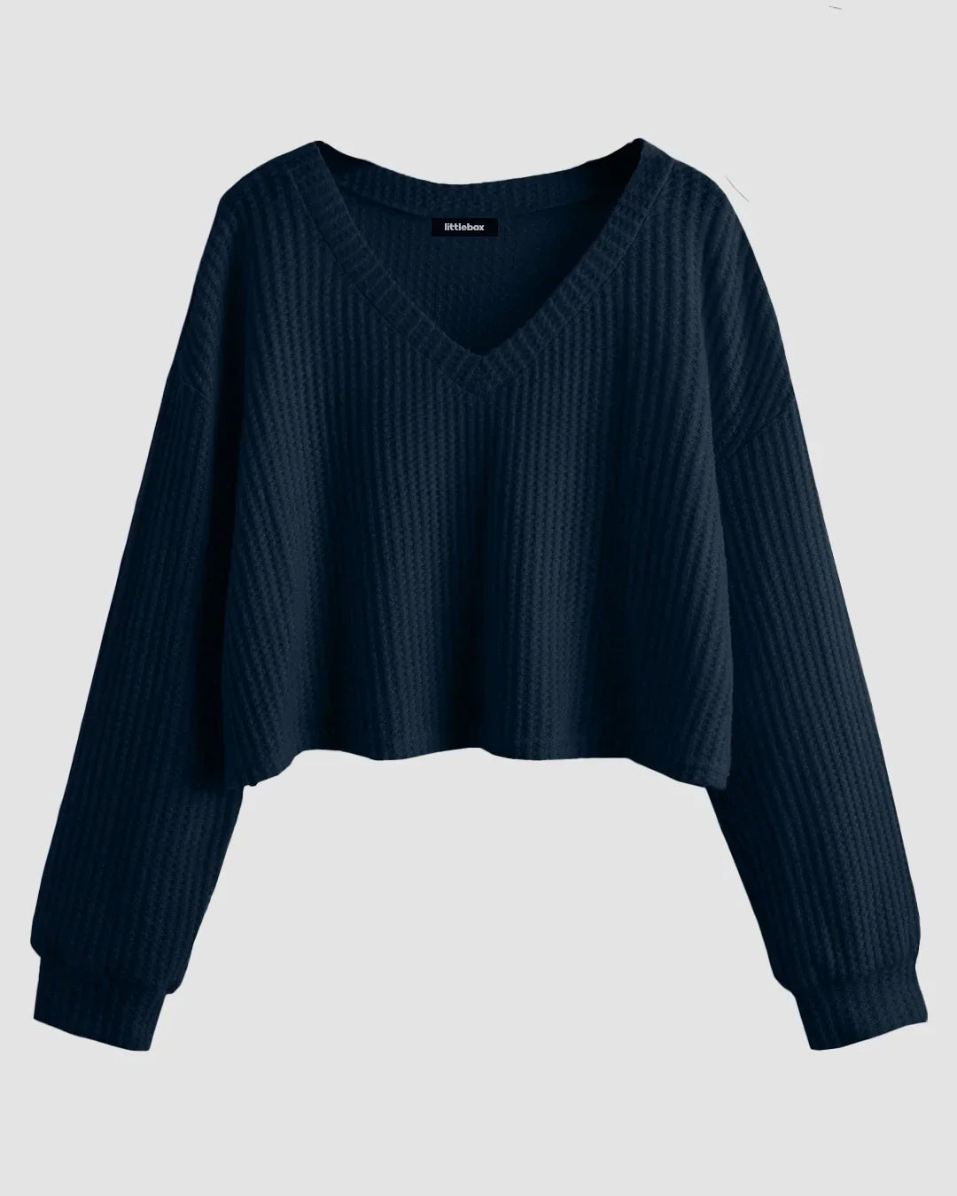 Lounge Relaxed Fit Long Sleeve Sweatshirt in Navy Blue