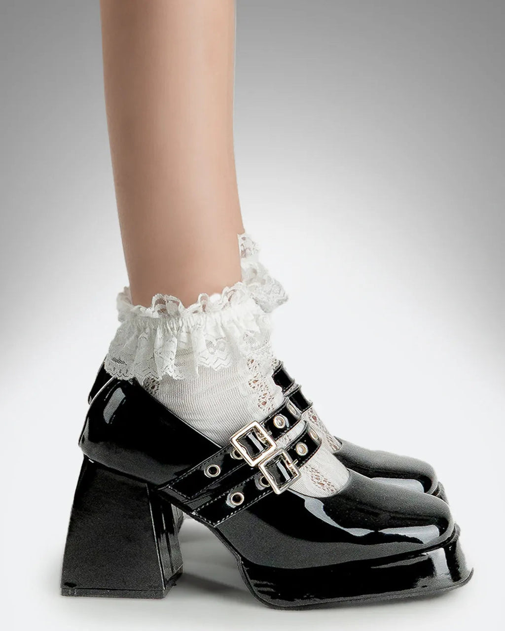 Mary Jane Block Heel Classic Design Alluring Shoes