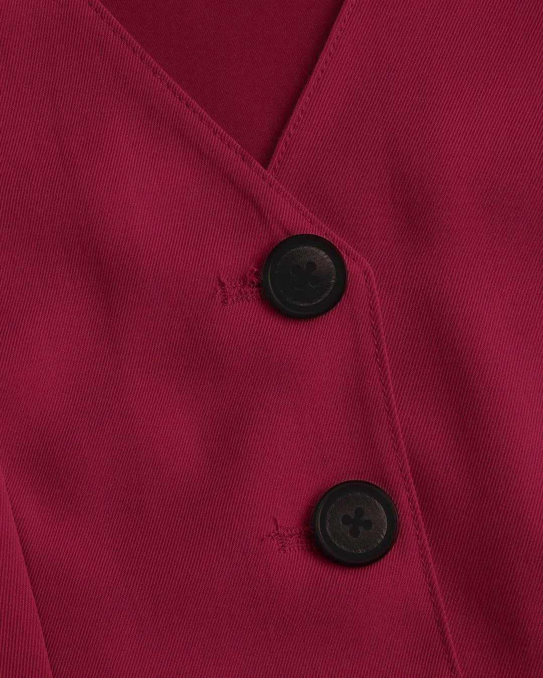 Matching Set of Vest Coat and Trouser in Burgundy