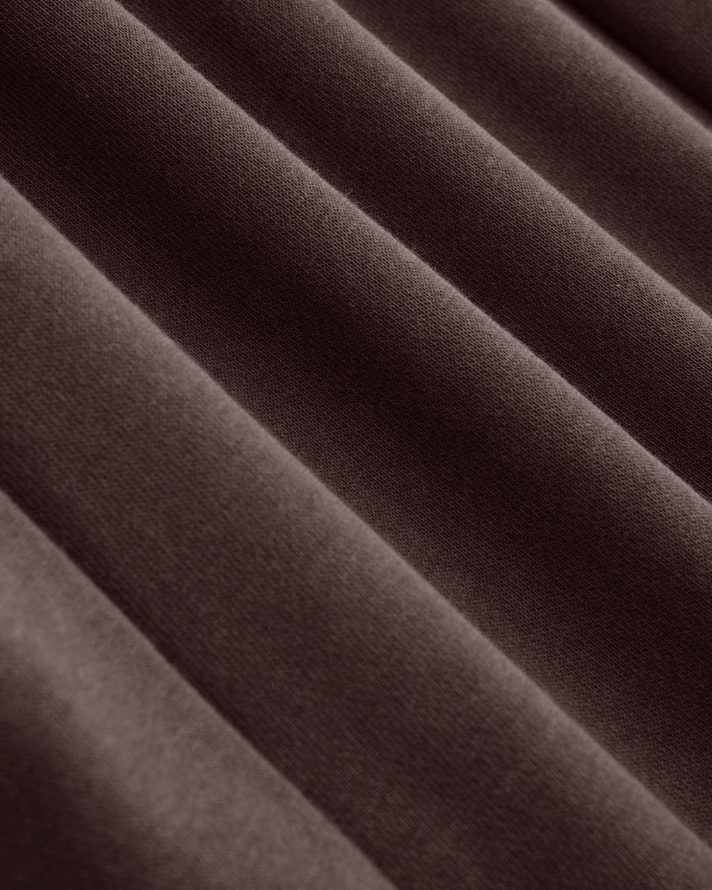 Mid Rise Elastic Waist Wide Leg Trousers In Chocolate Brown