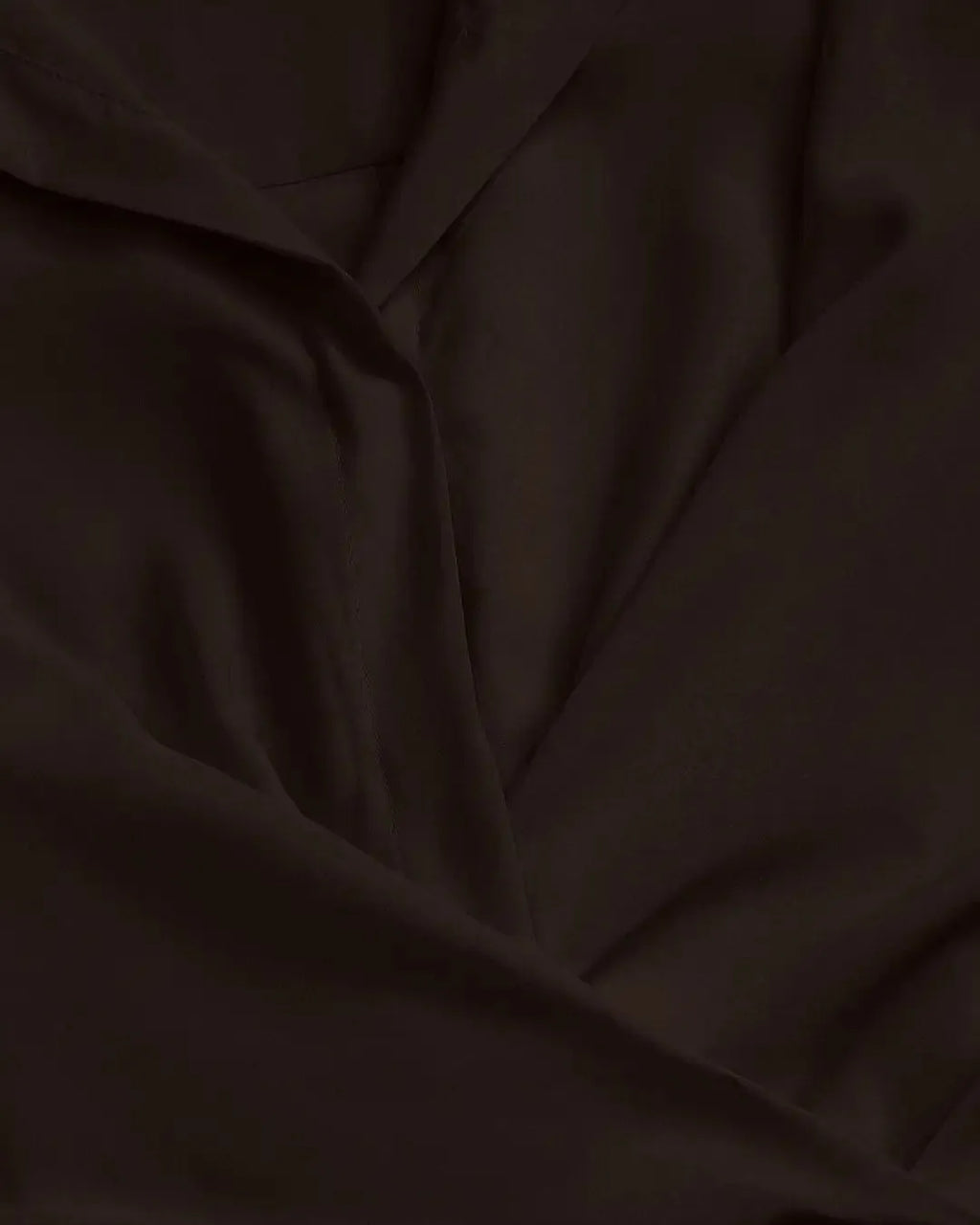 Brown Mini Dress with Collared Neck Wrap Detail in Dark Brown