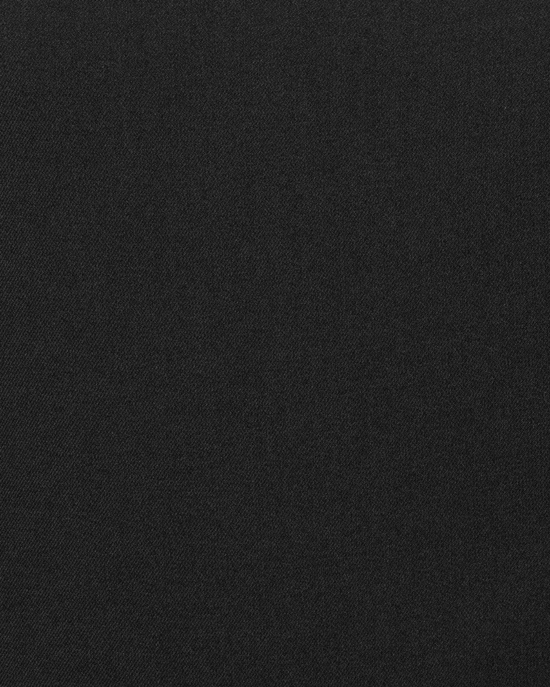 Lantern Sleeve Square Neck Slit Thigh Black Dress
