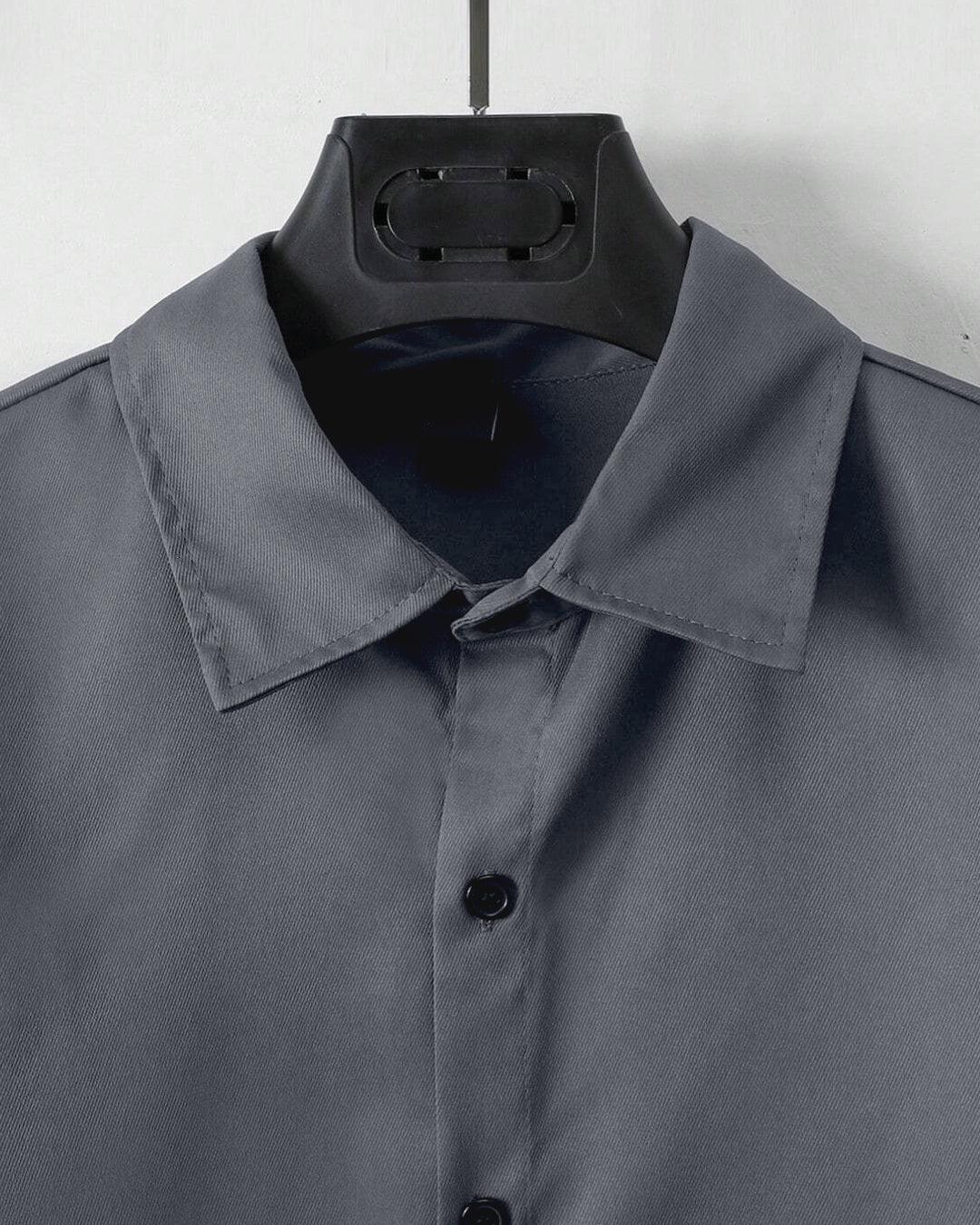 Men Casual Solid Long Sleeve Shirt and Pants Set
