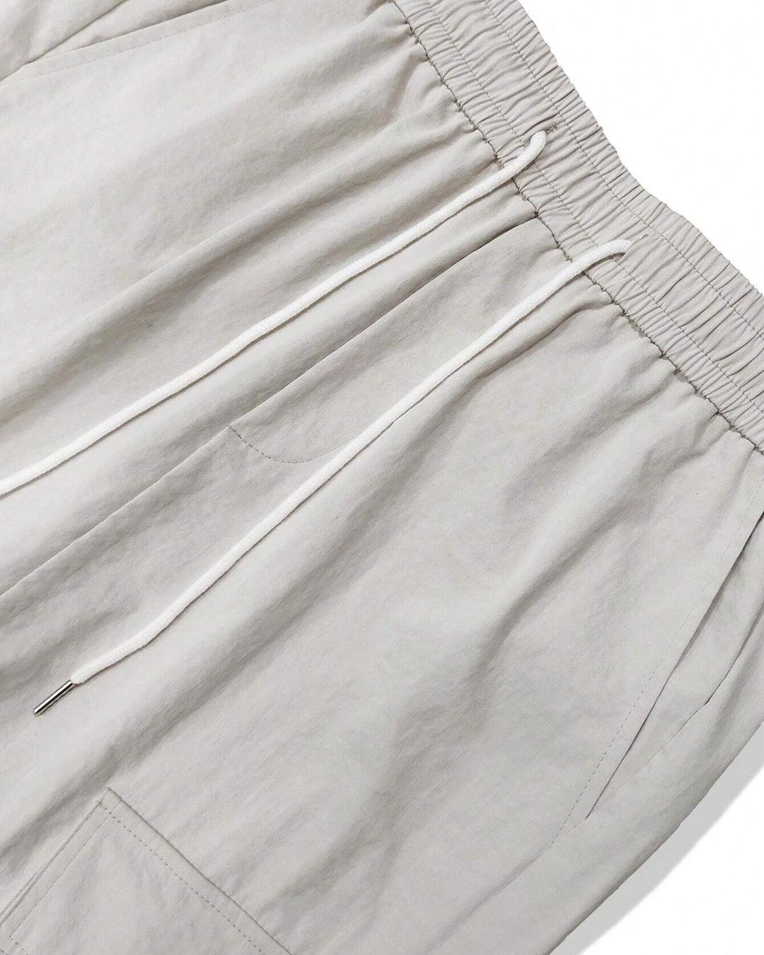 Men Fashion Multi Pocket Casual Breathable Baggy Cargo Pants In Apricot