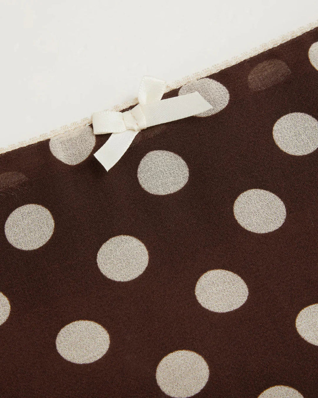 Mesh Low Rise Polka Dot Bowknot Mermaid Skirt