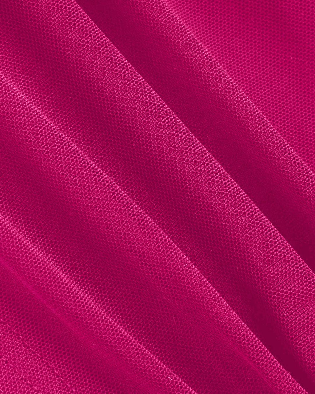 Mesh V-Neck Ruched Strappy Hot Pink Crop Top