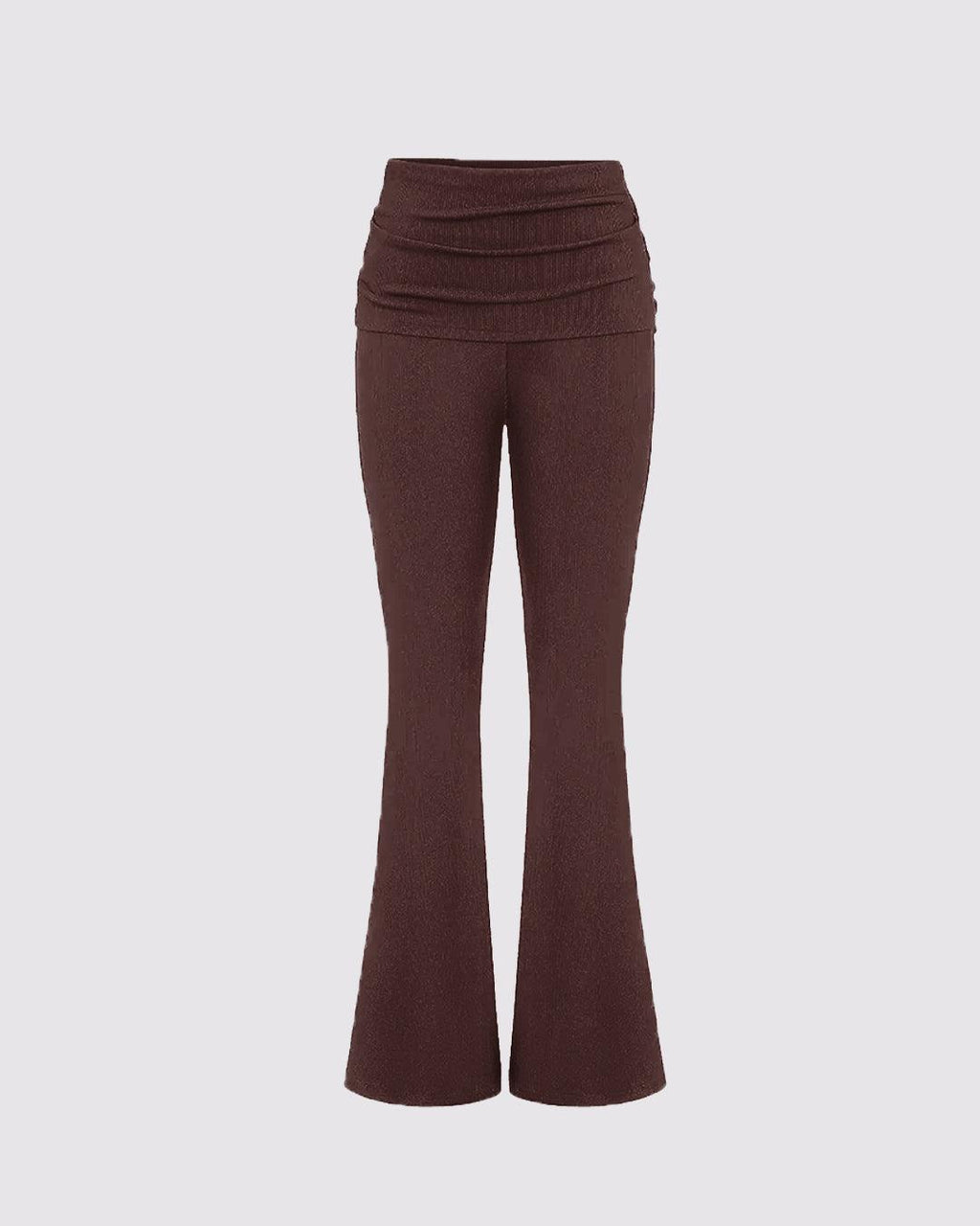 Mid Rise Flared Pant In Chocolate Brown