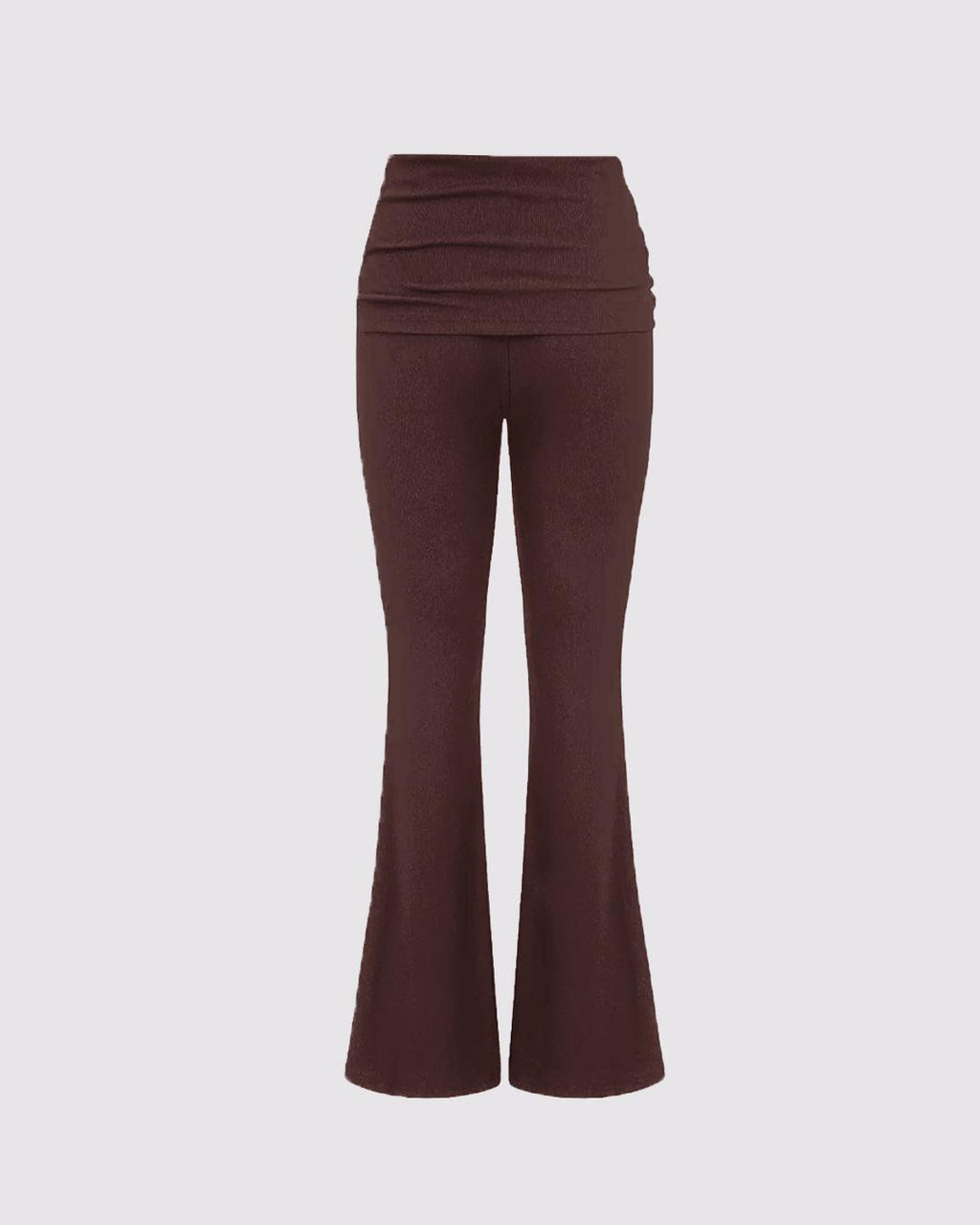 Mid Rise Flared Pant In Chocolate Brown