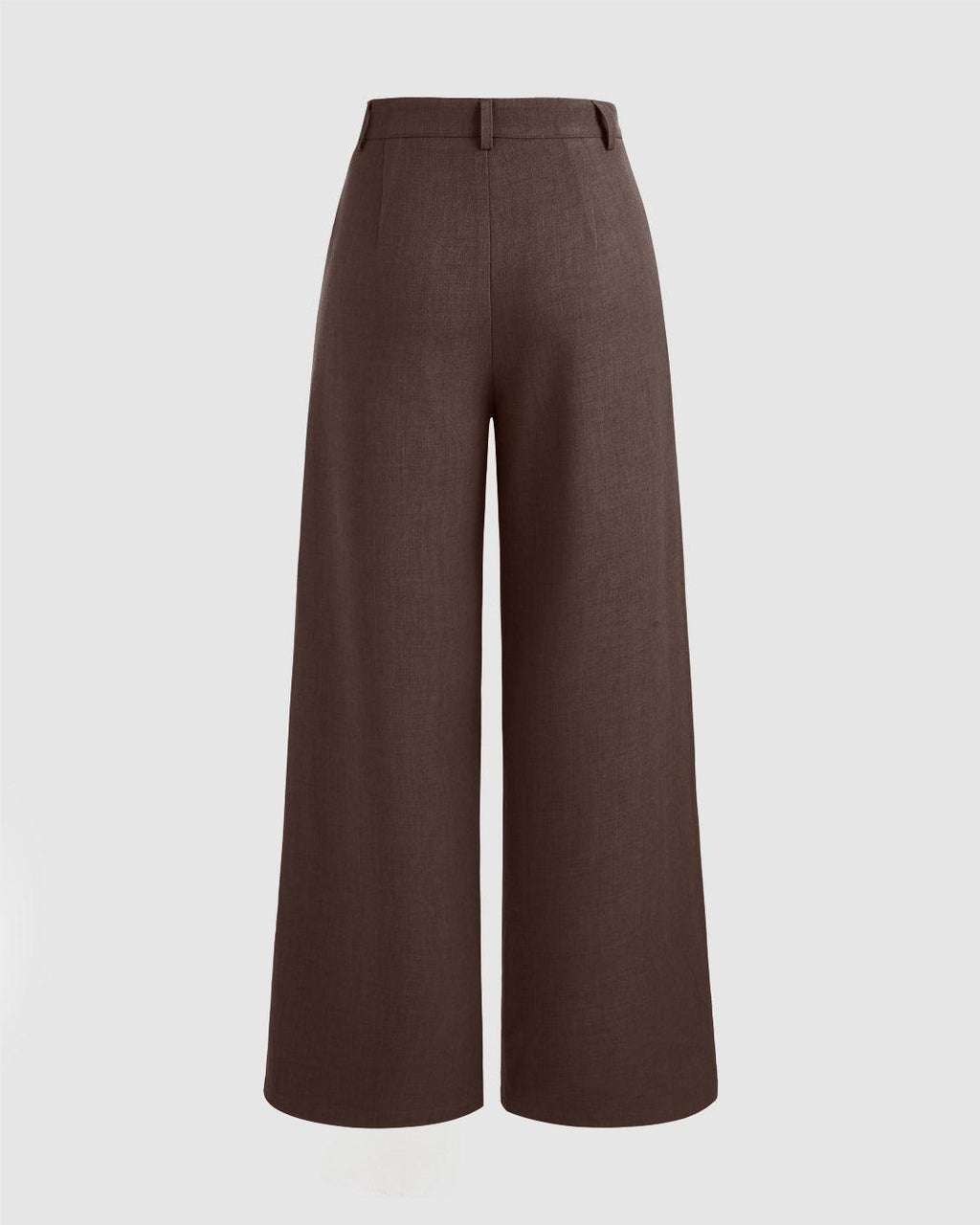 Mid Rise Solid Pocket Straight Leg Trousers In Coco Brown