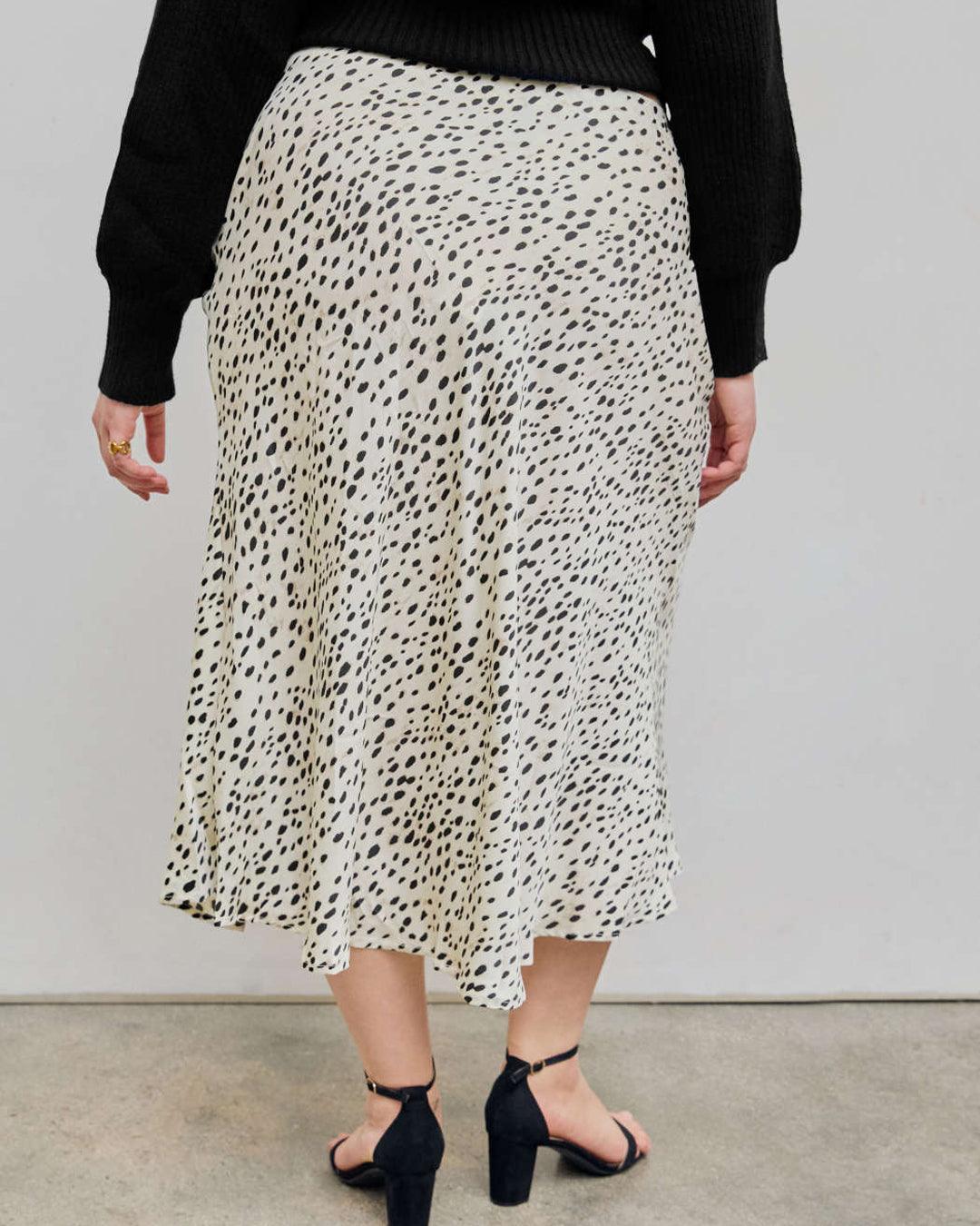 Middle Waist Leopard Print Ruffle Maxi Skirt Curve & Plus