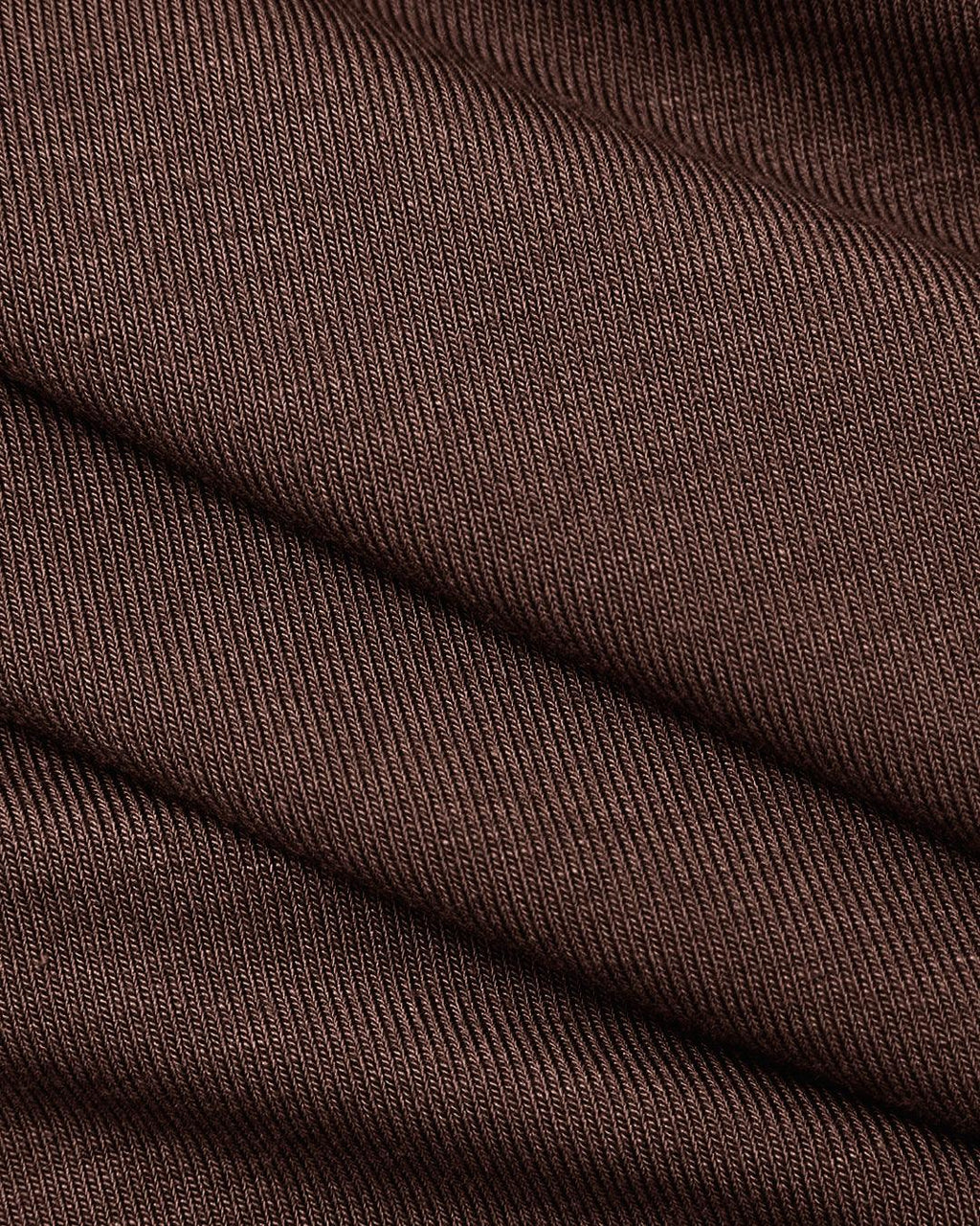 Mock Neck Asymmetric Ruched Tank Top In Chocolate Brown