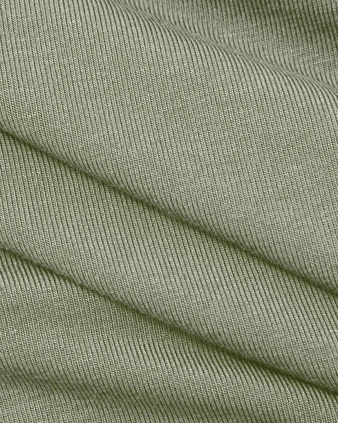 Mock Neck Asymmetric Ruched Tank Top In Herbal Green