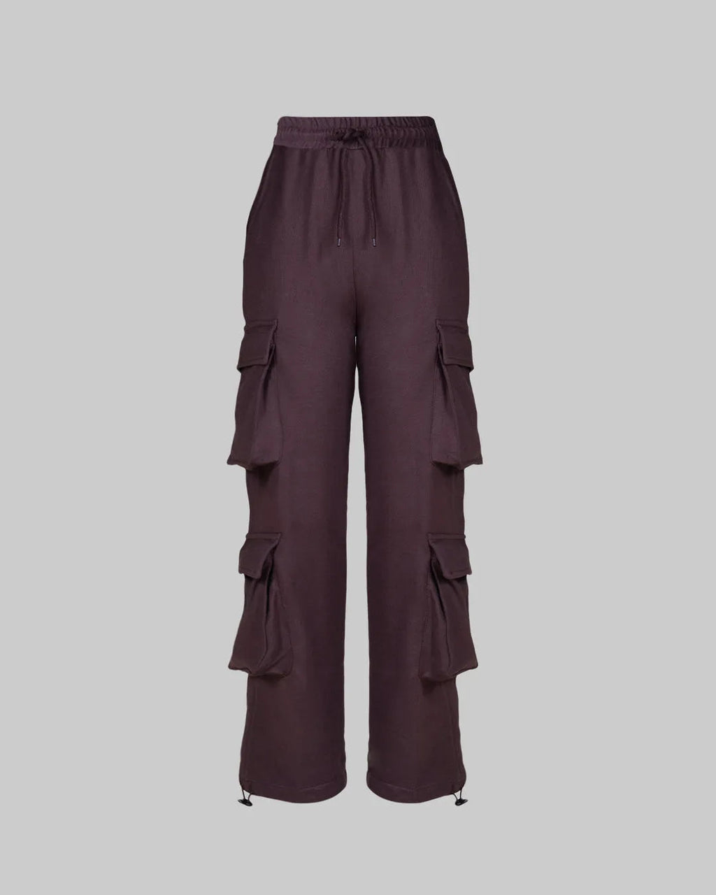 Multipockets Style Drawstring Cargo In Chocolate Brown