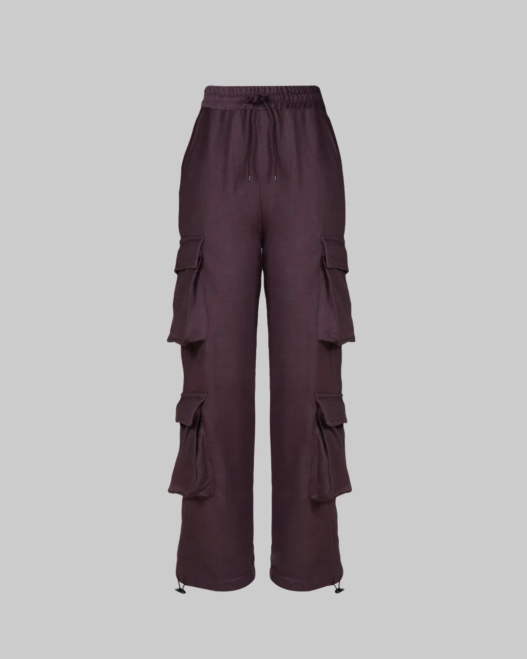 Multipockets Style Drawstring Cargo In Chocolate Brown