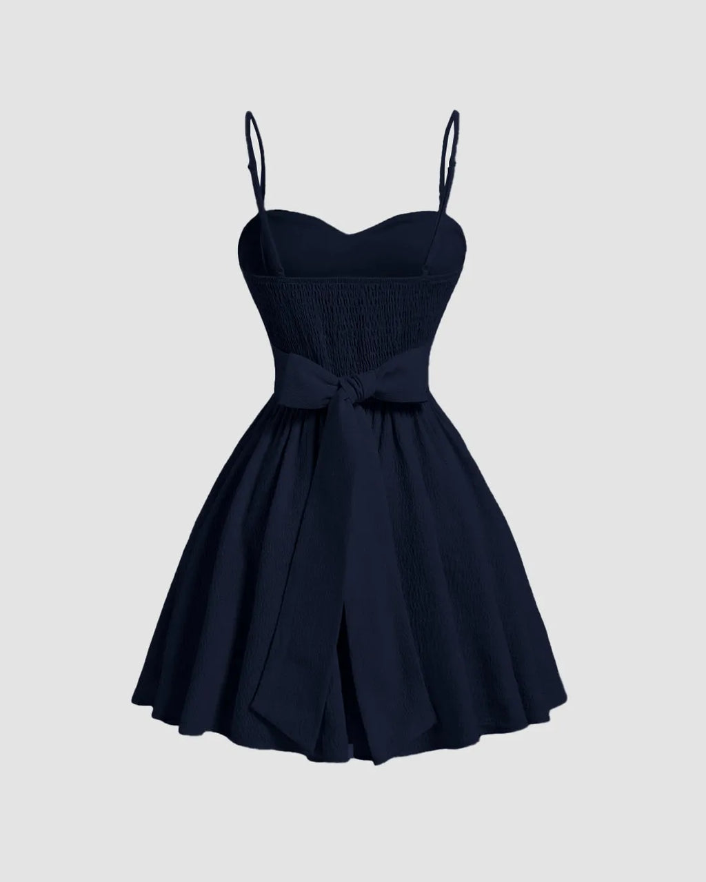 Navy Blue Sleeveless Flared Mini Dress