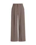 New Nostalgia Pleated Wide Leg Tailored Pants In Cappucino