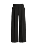 New Nostalgia Pleated Wide Leg Trousers In Black