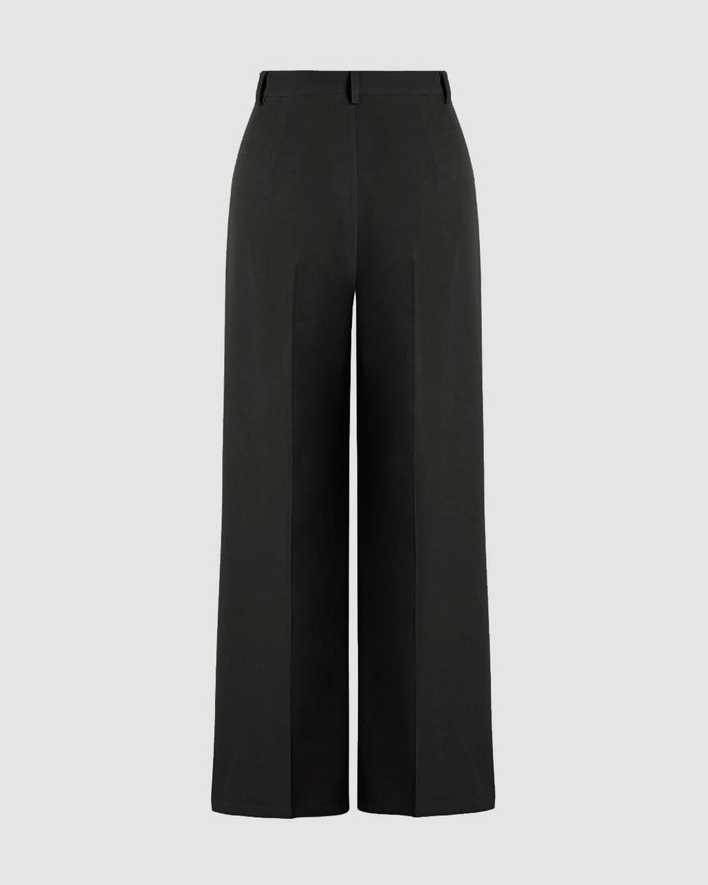 New Nostalgia Pleated Wide Leg Trousers In Black