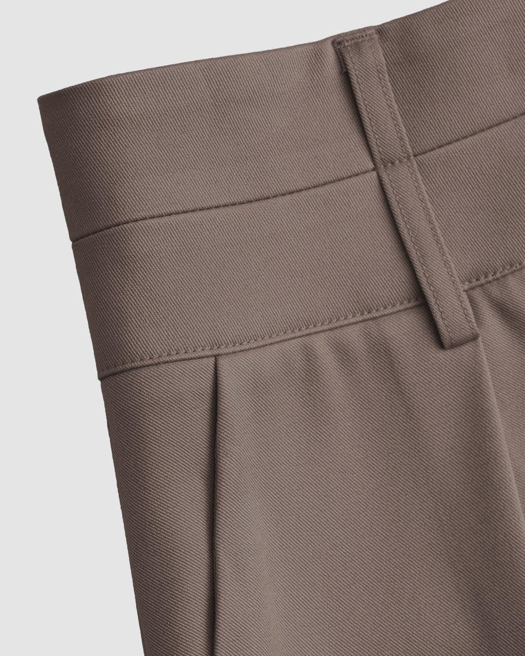 New Nostalgia Solid High Waist Pleated Wide Leg Pants In Cappucino