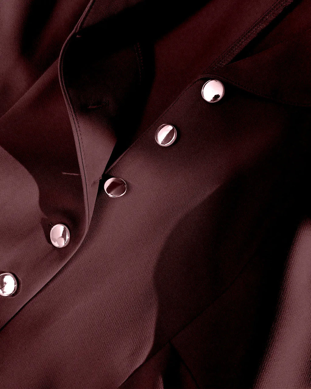 Notch Collar Buttoned Fit & Flare Mini Dress in Chocolate
