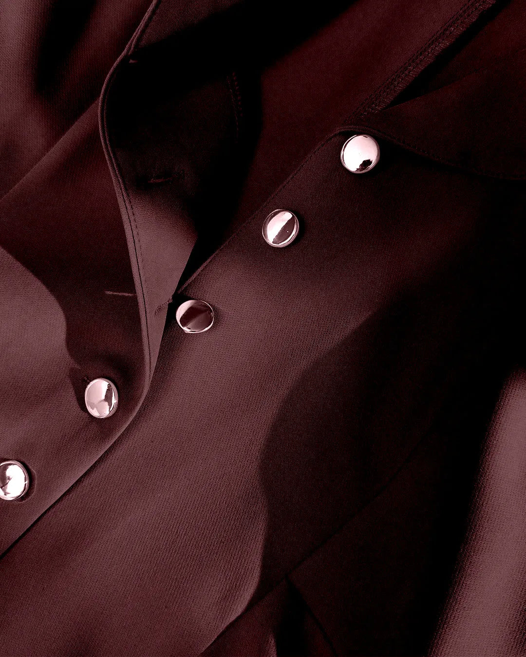 Notch Collar Buttoned Fit & Flare Mini Dress in Chocolate