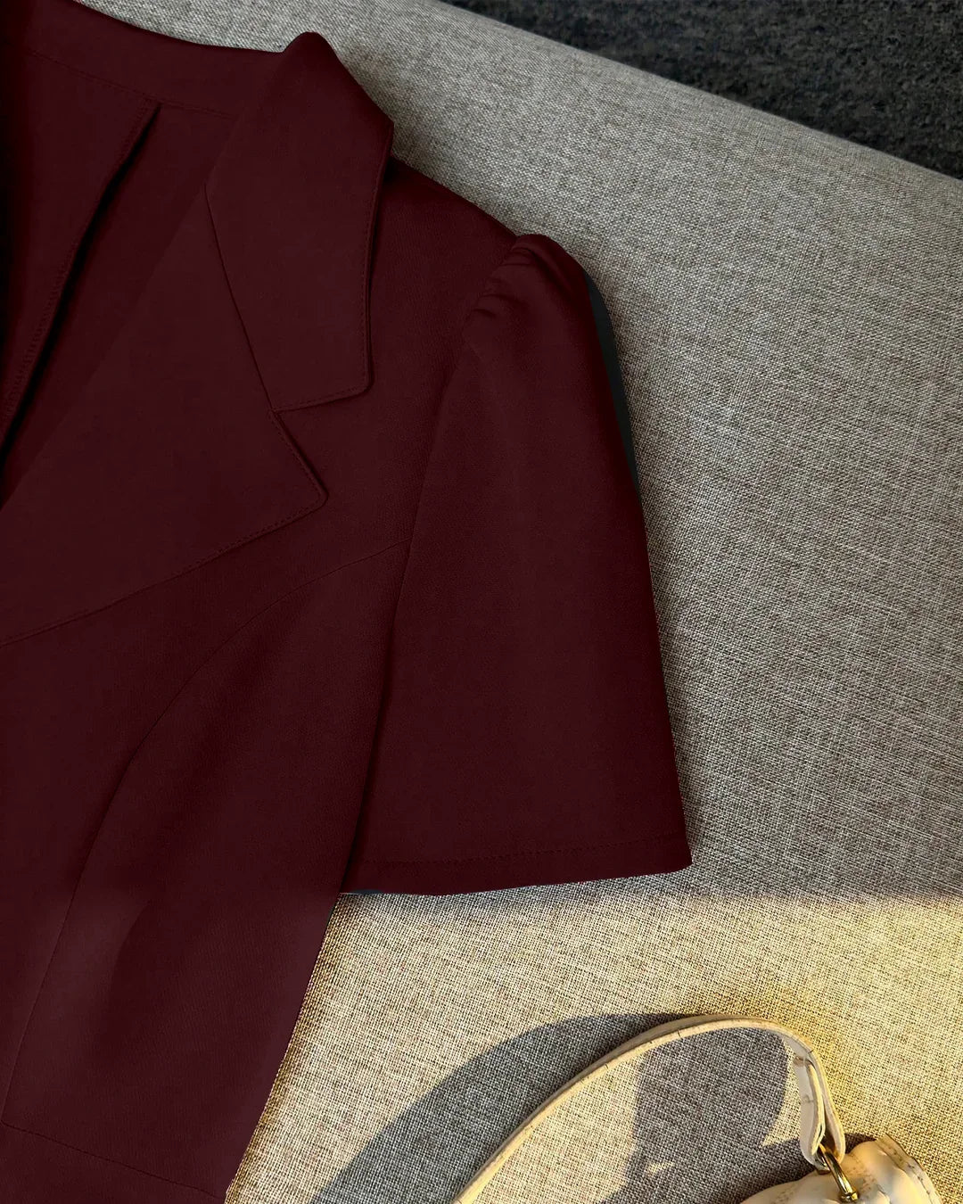 Notch Collar Buttoned Fit & Flare Mini Dress in Chocolate