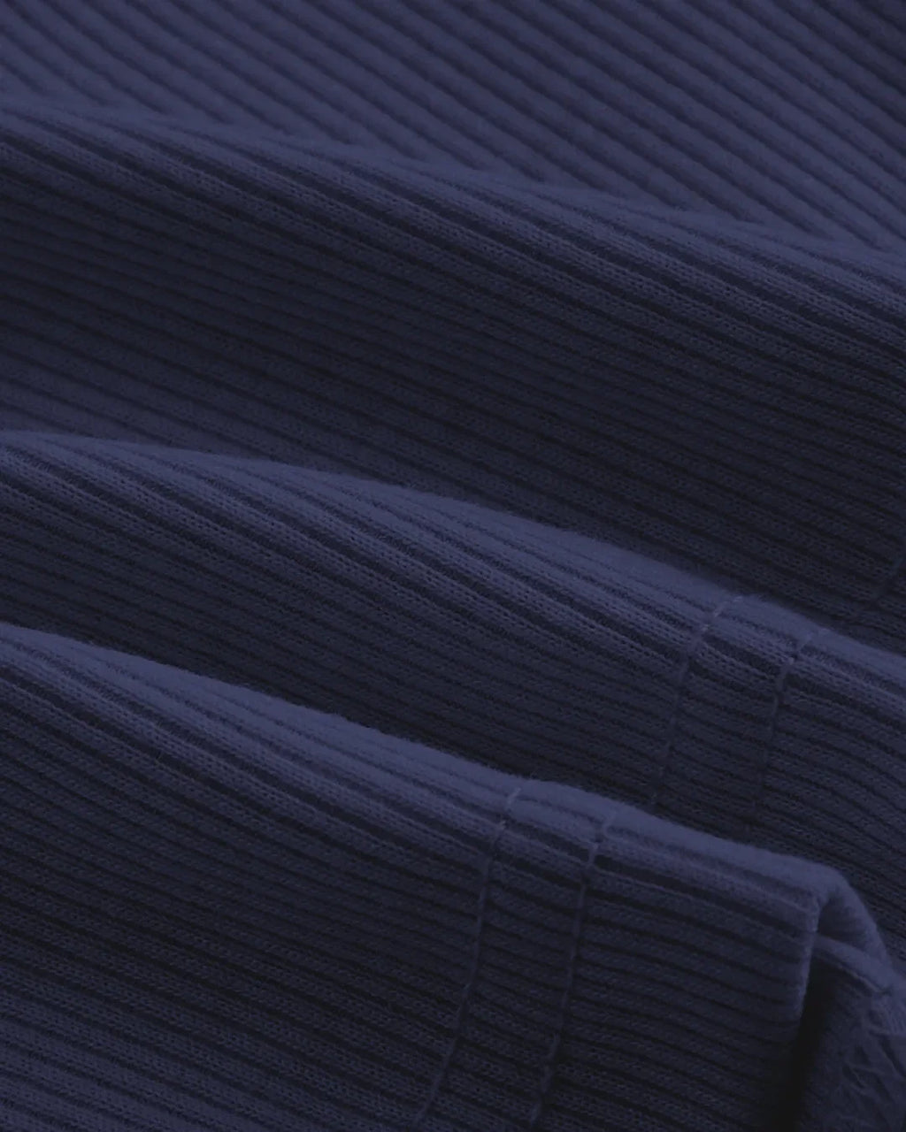 Off-Shoulder Soft Ribbed Knit Crop Top In Navy Blue