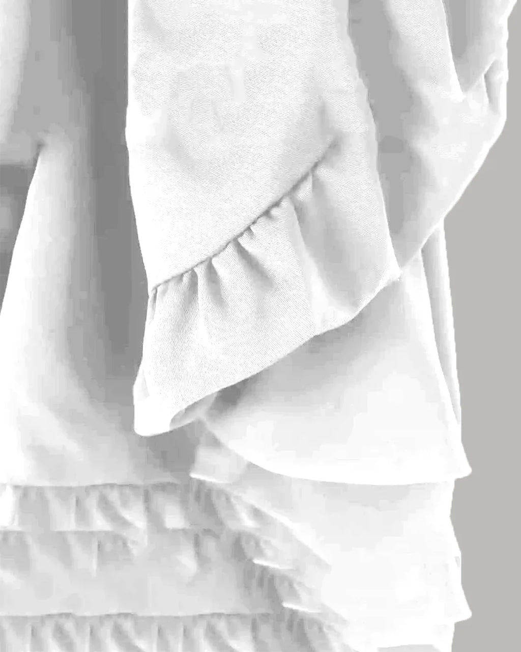 Off White Strapless Bow Front Peplum Top