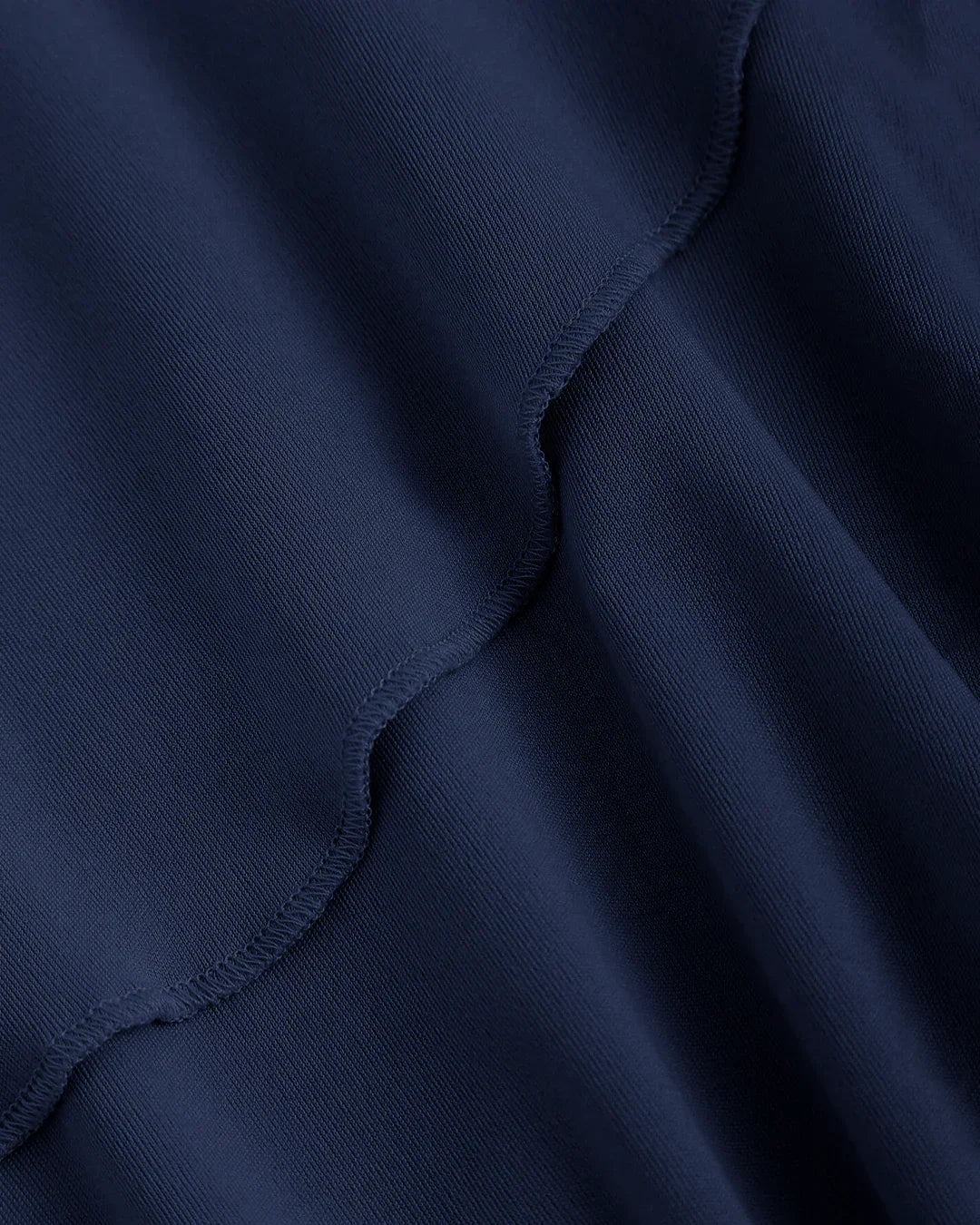One Shoulder Asymmetrical Mini Dress in Navy Blue