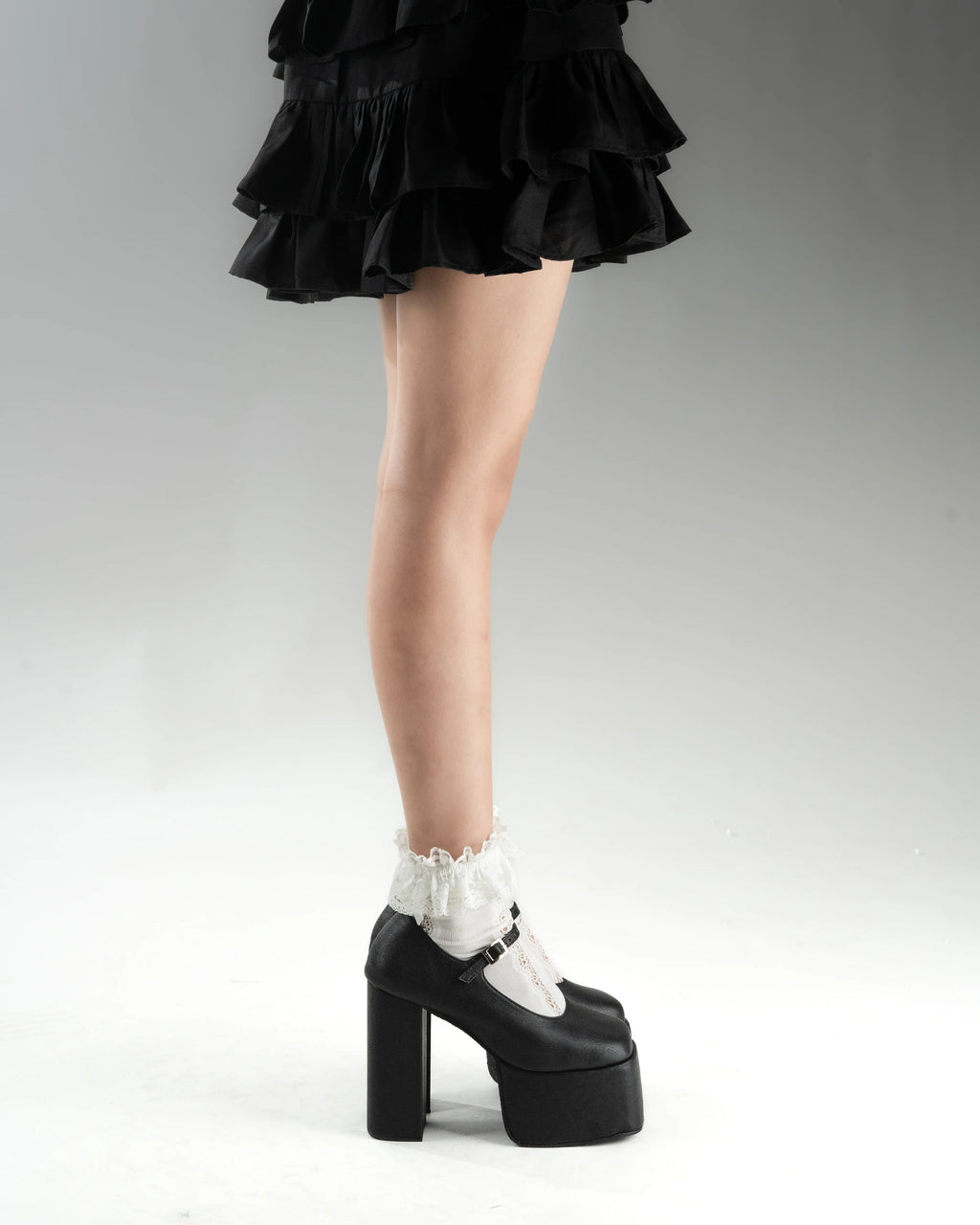 Mary Jane Platform Pump In Black