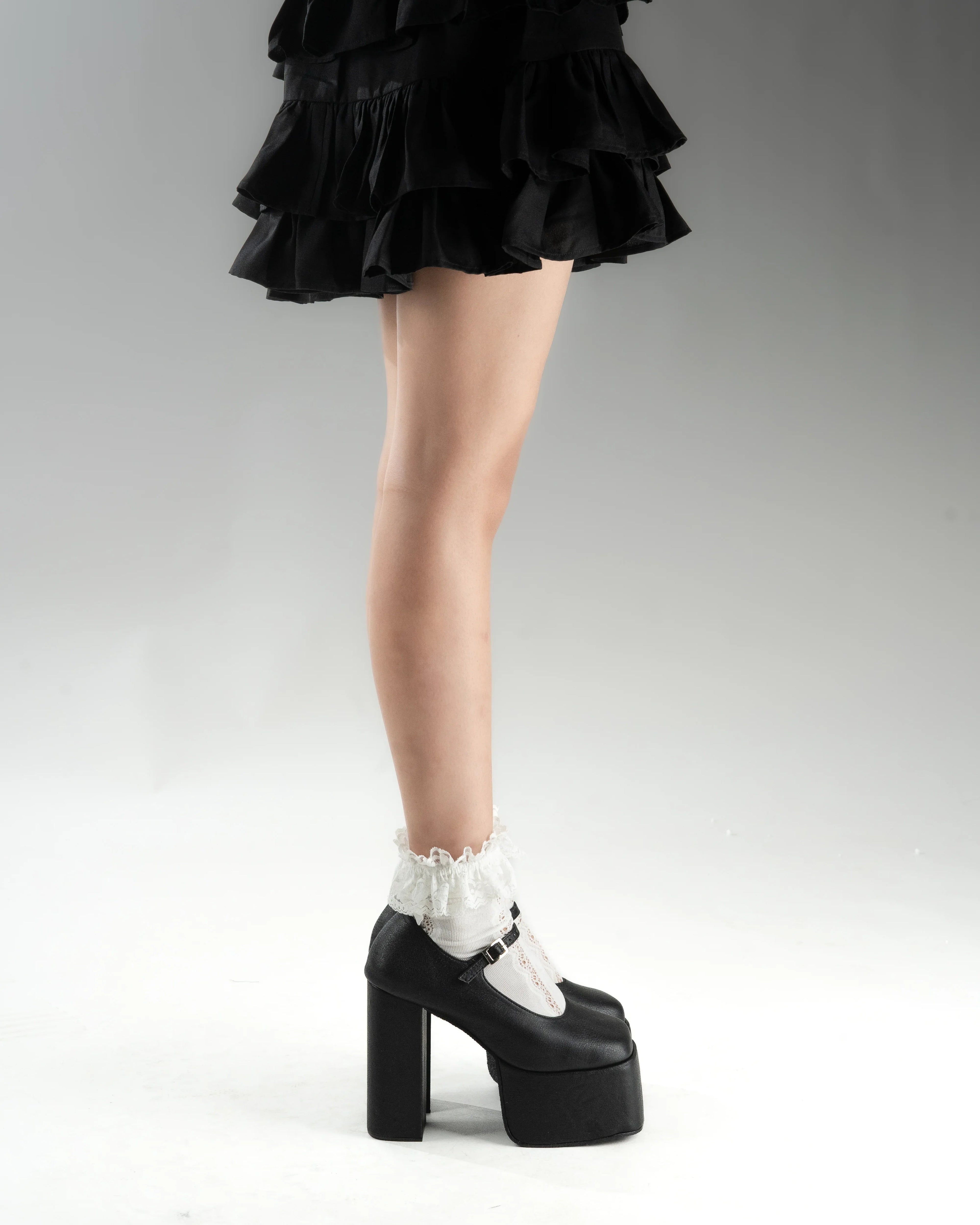 Mary Jane Platform Pump In Black