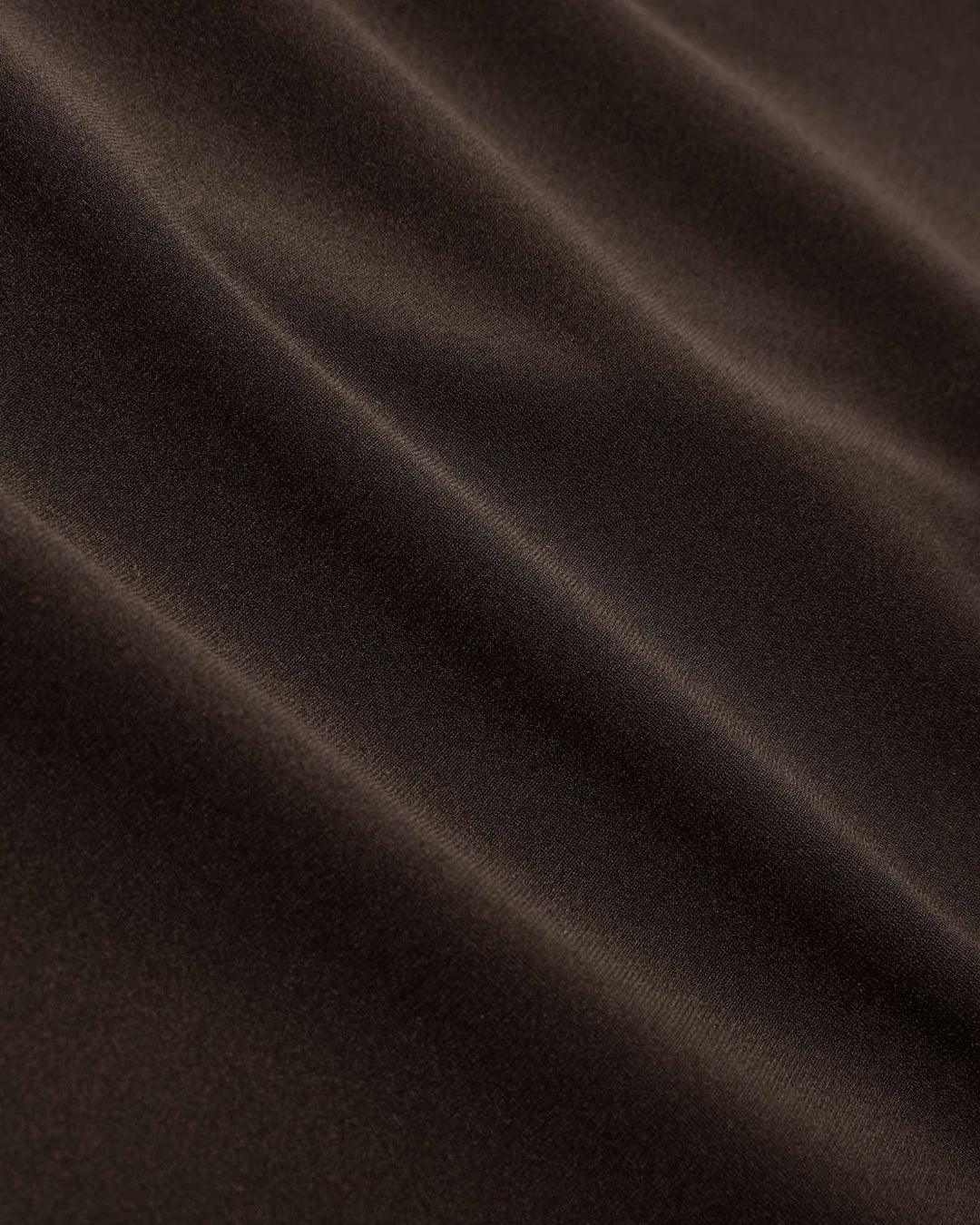 Party Cowl Neck Sleeveless Draped Top in Brown