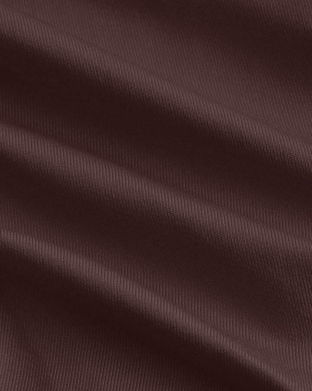 Party V Neck Ruched Sleeveless Flared Hem Top in Brown