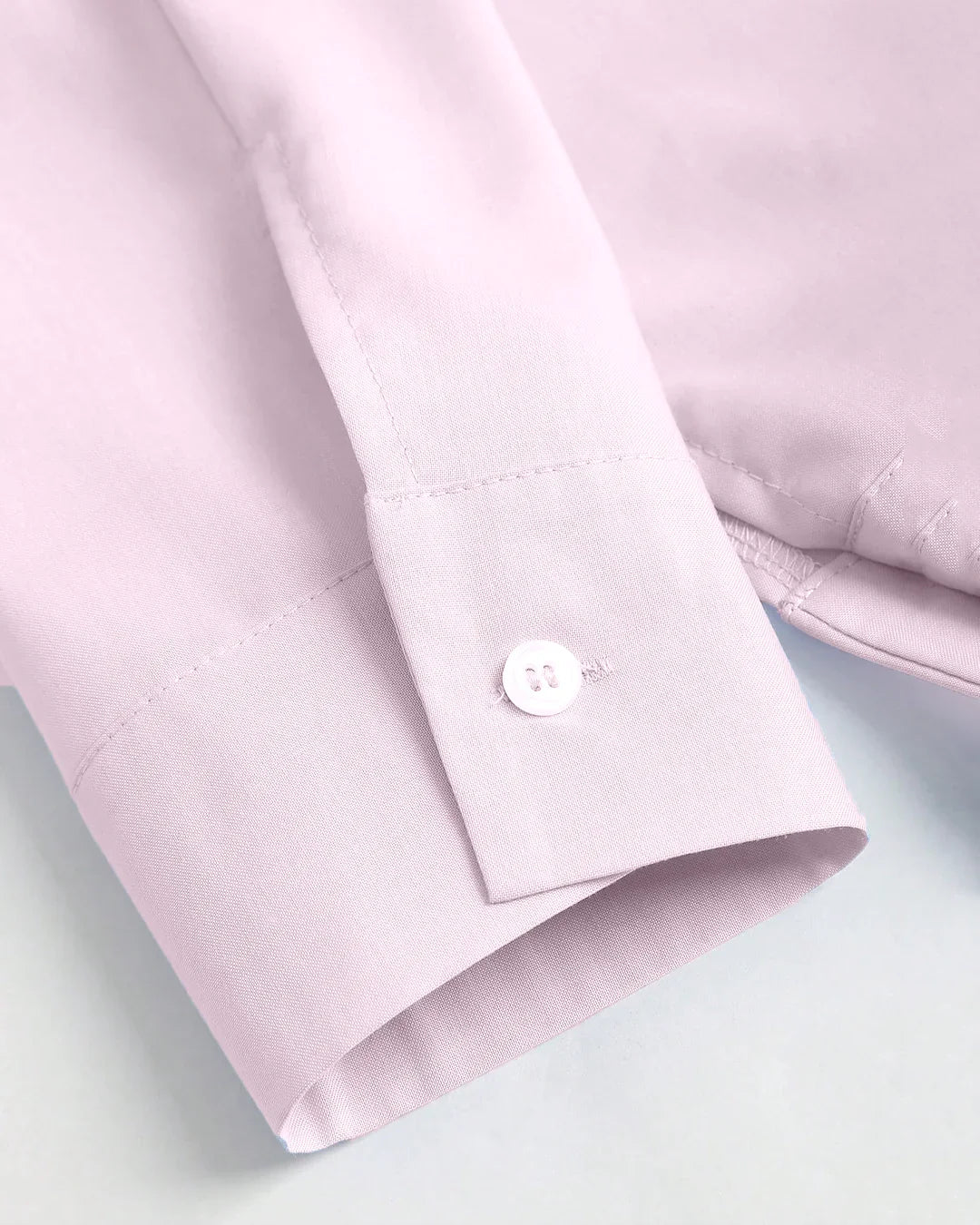 Pink Ruched Shirt Dress with Long Sleeves