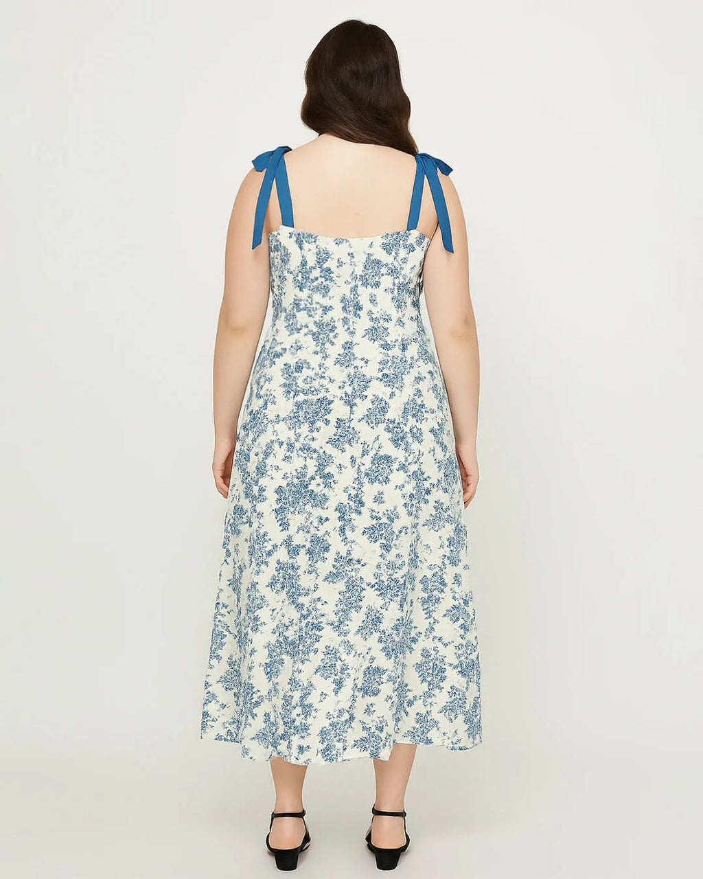 Floral Knotted Split Midi Dress Curve & Plus