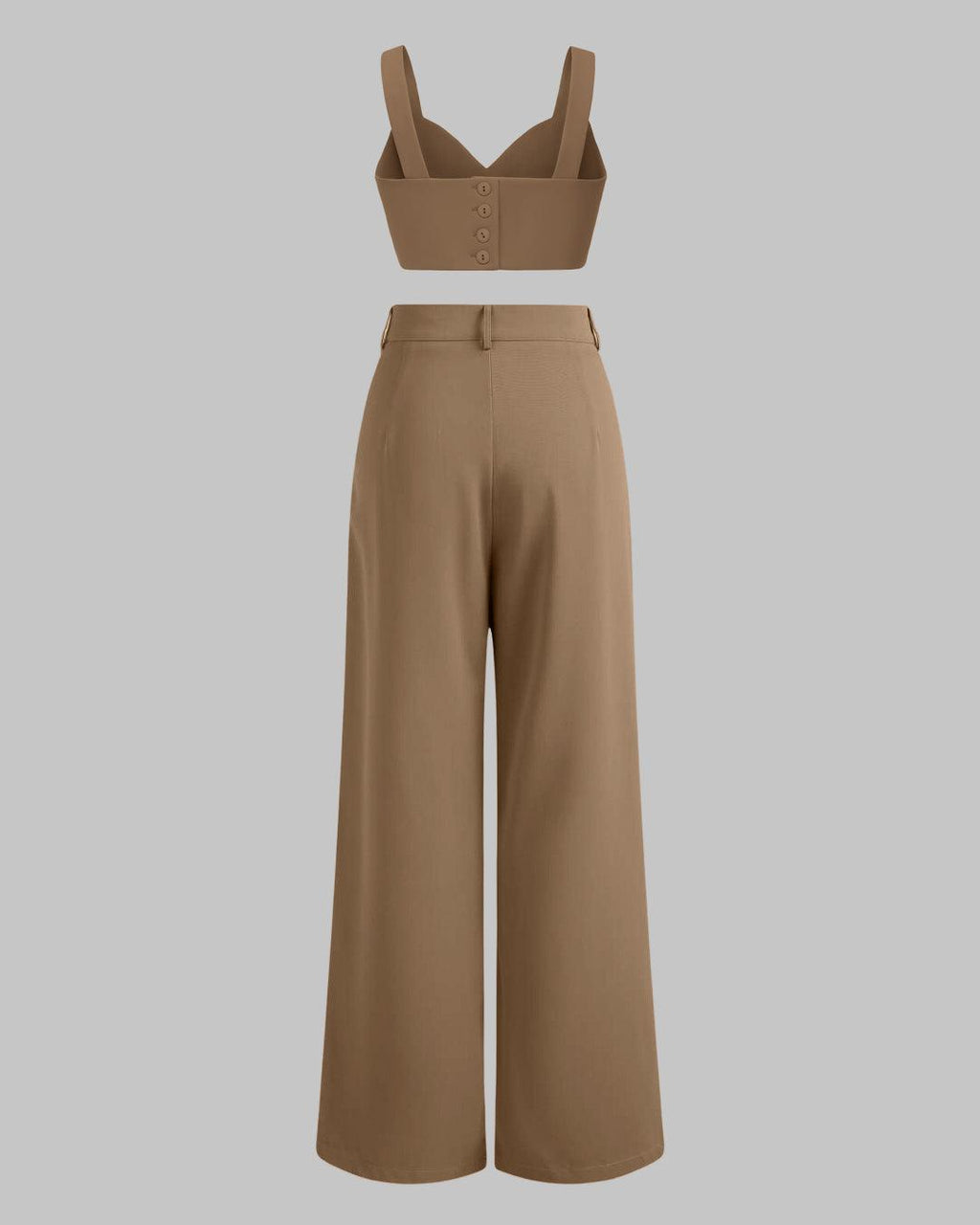 Premium Quality Set Of Two Cropped Top With Korean Style Baggy Trouser