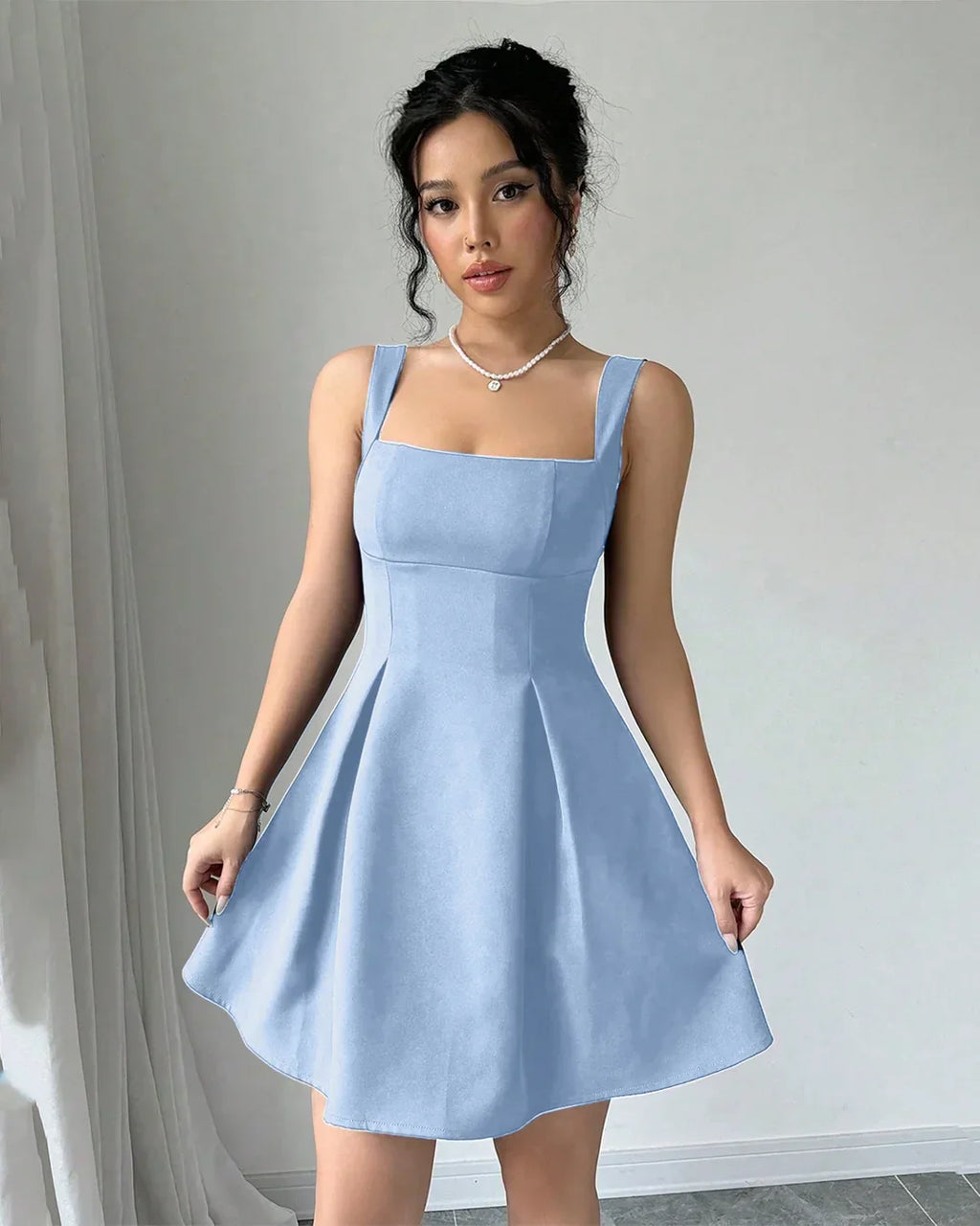 Rainwash Fit and Flare Sleeveless Mini Dress