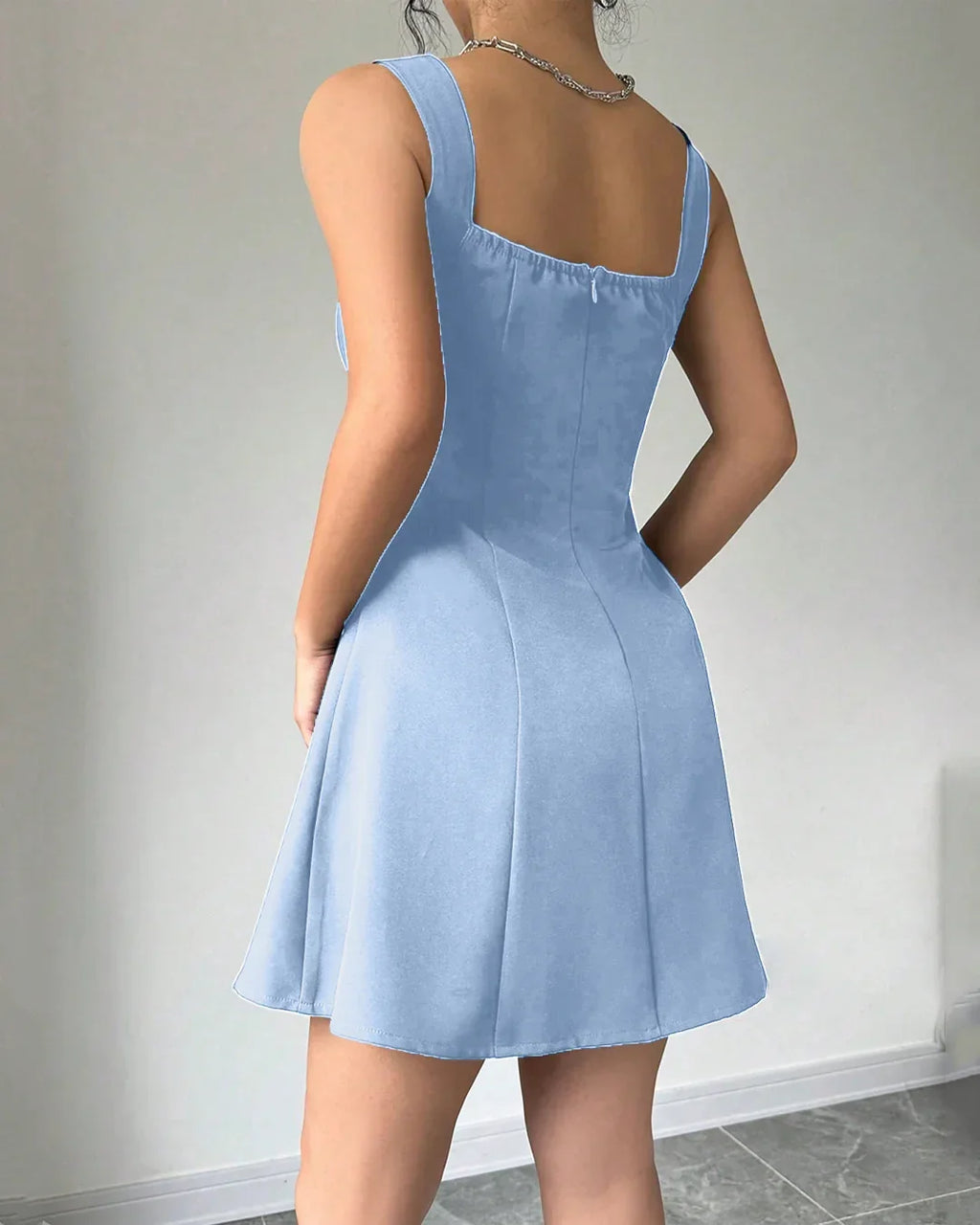 Rainwash Fit and Flare Sleeveless Mini Dress