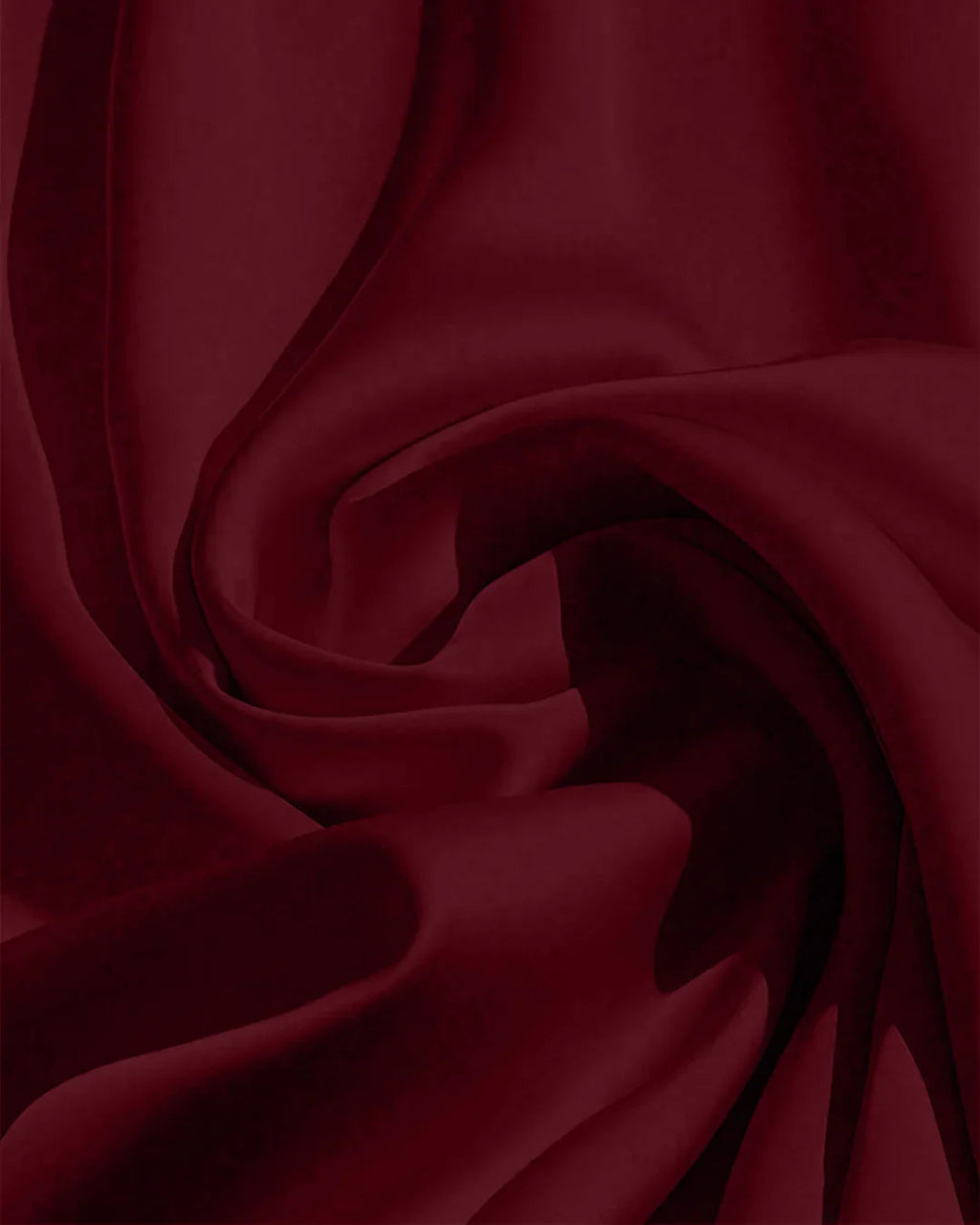 Red Solid Color Satin Long Sleeve Collared Waist Top