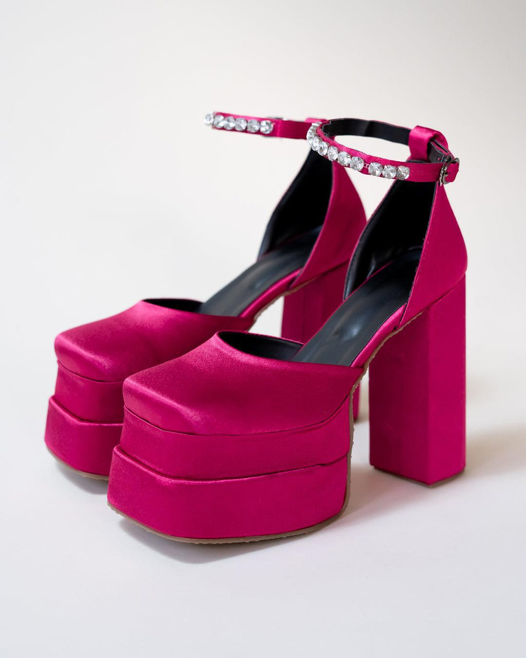 Rhinestone Platform Pink Heels