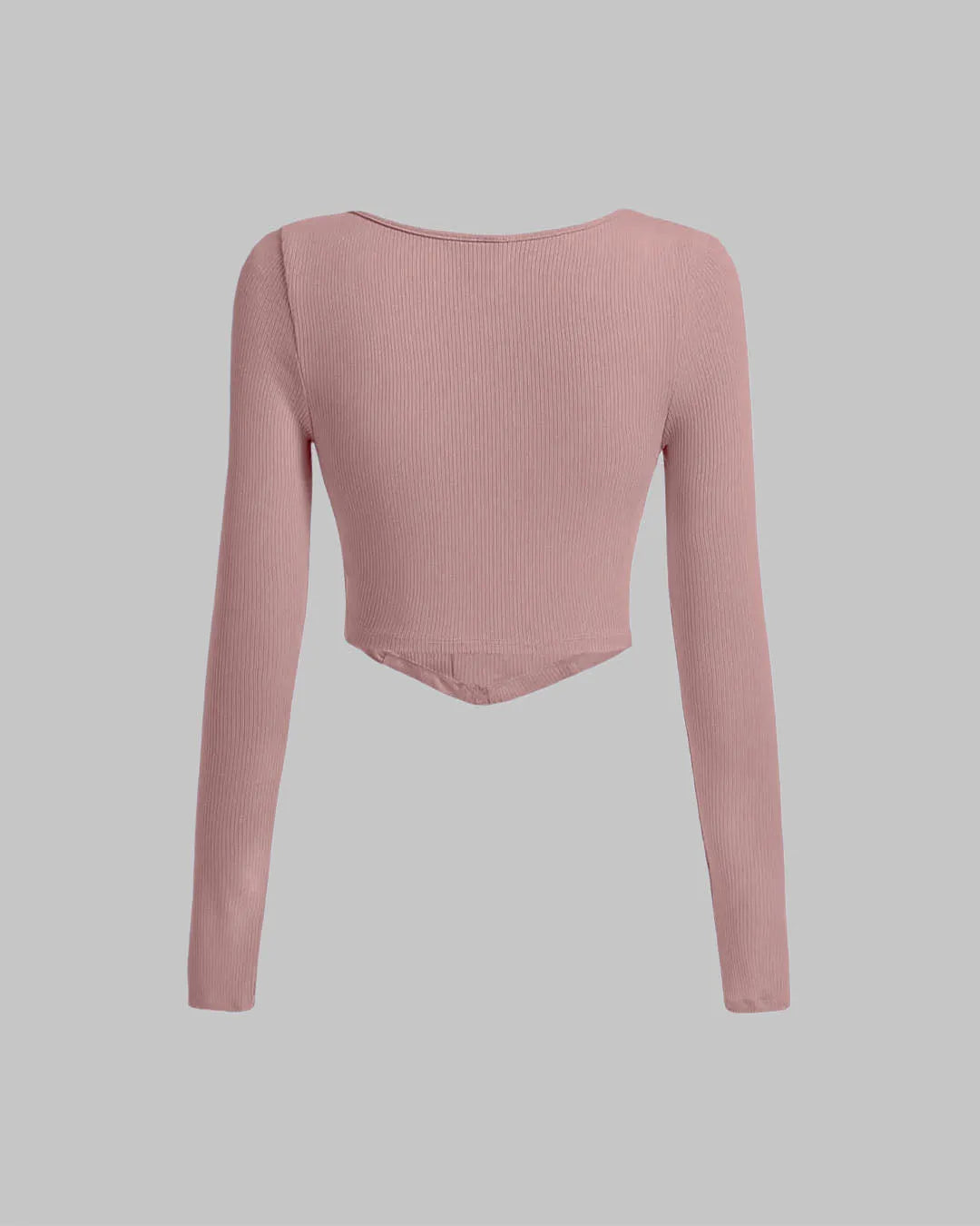Ribbed Blush Pink Corset Style Top