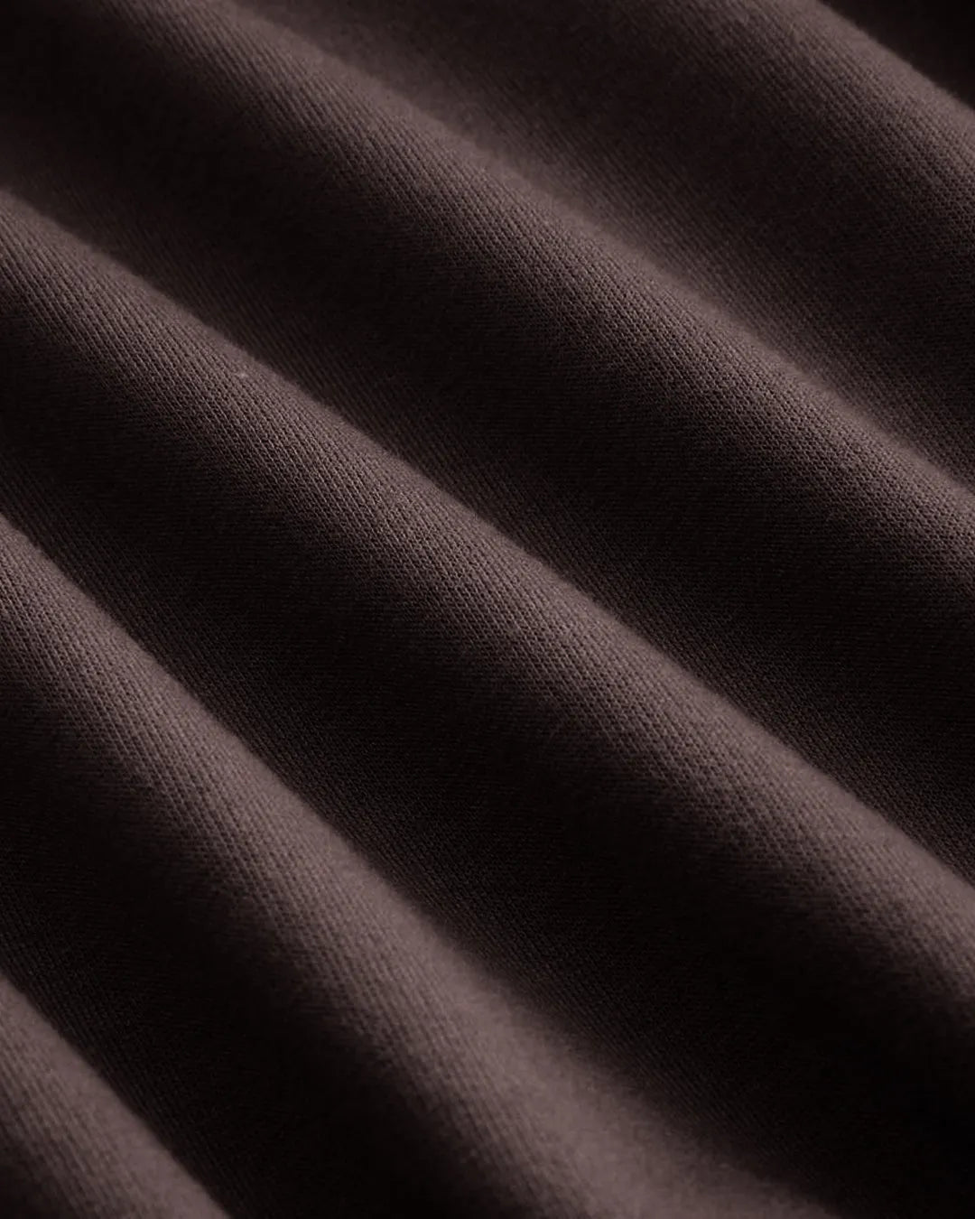 Round Neckline Ruched Sweatshirt In Chocolate Brown