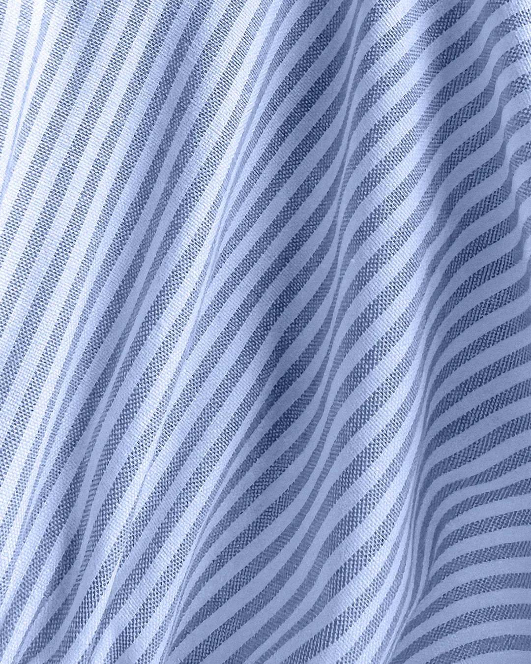Ruched Collared Button Front Full Sleeve Top in Blue