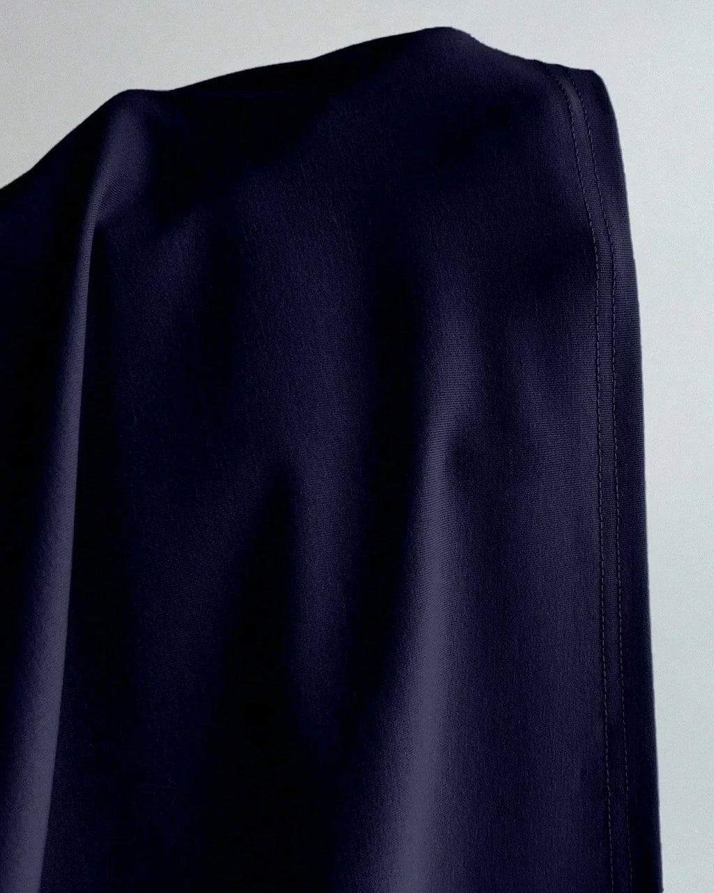 Ruched Bust Sweetheart Neck Full Sleeve Top in Navy Blue