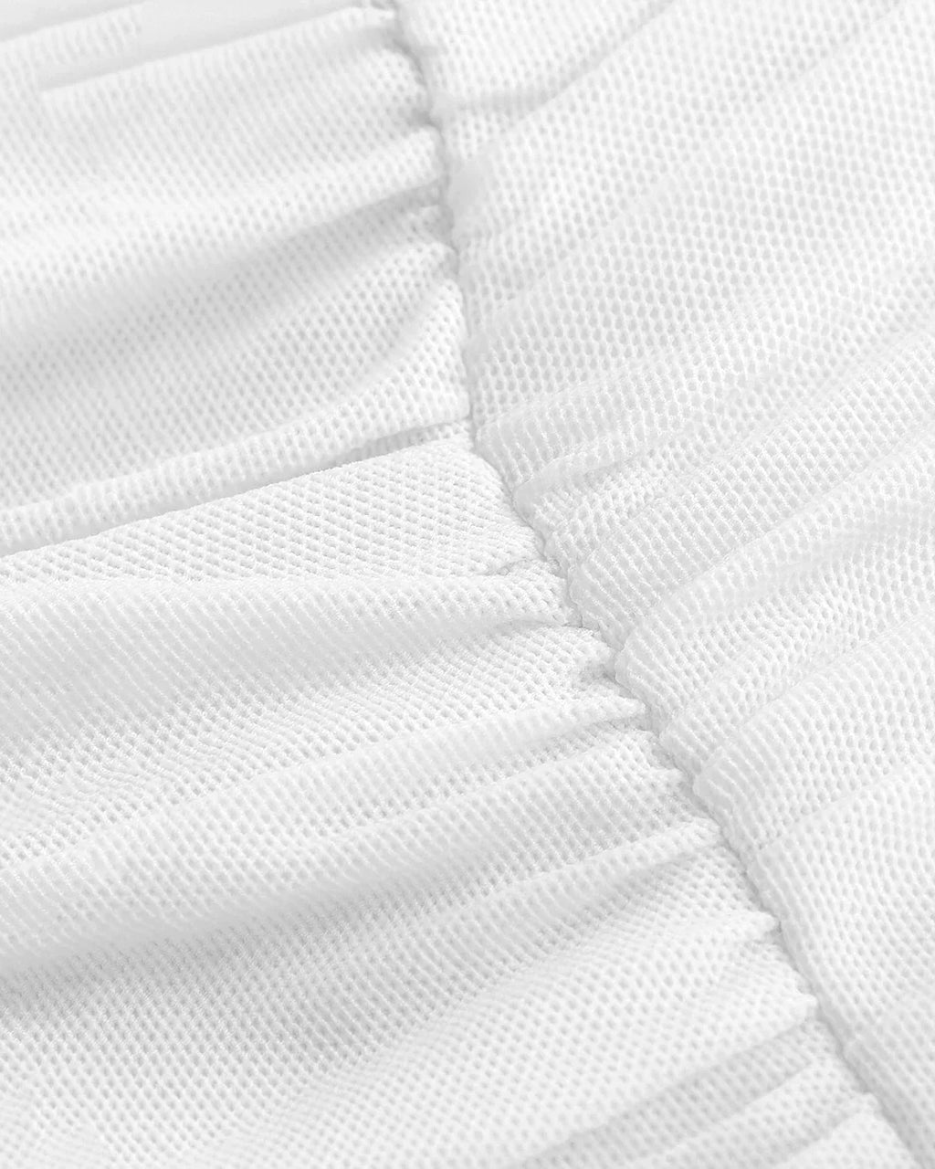 Ruched Wrap Front Halter Top in White