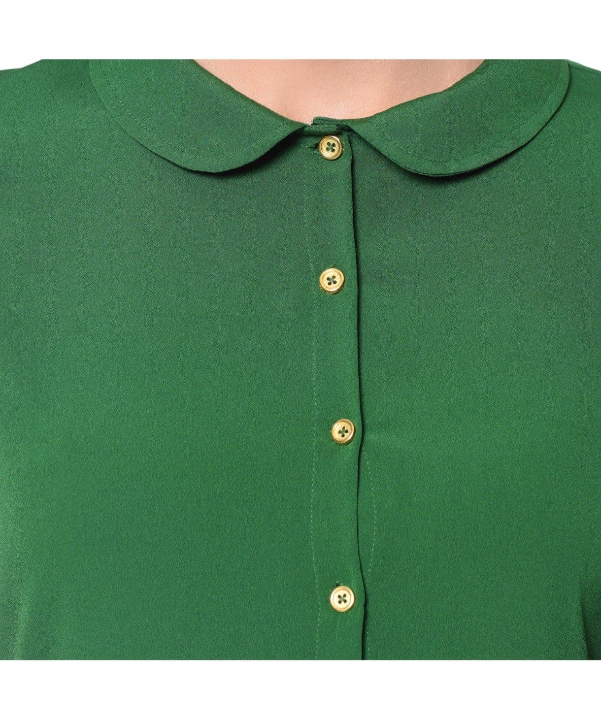 Solid Peterpan Collar Skater Dress