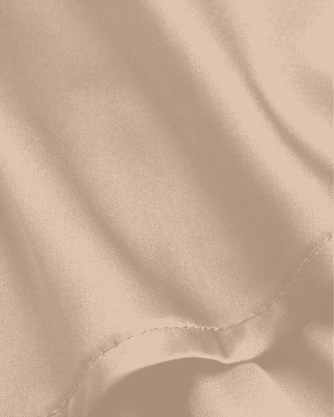 Satin Spaghetti Strap Layered Ruffle Cocktail Mini Cami Dress In Peach