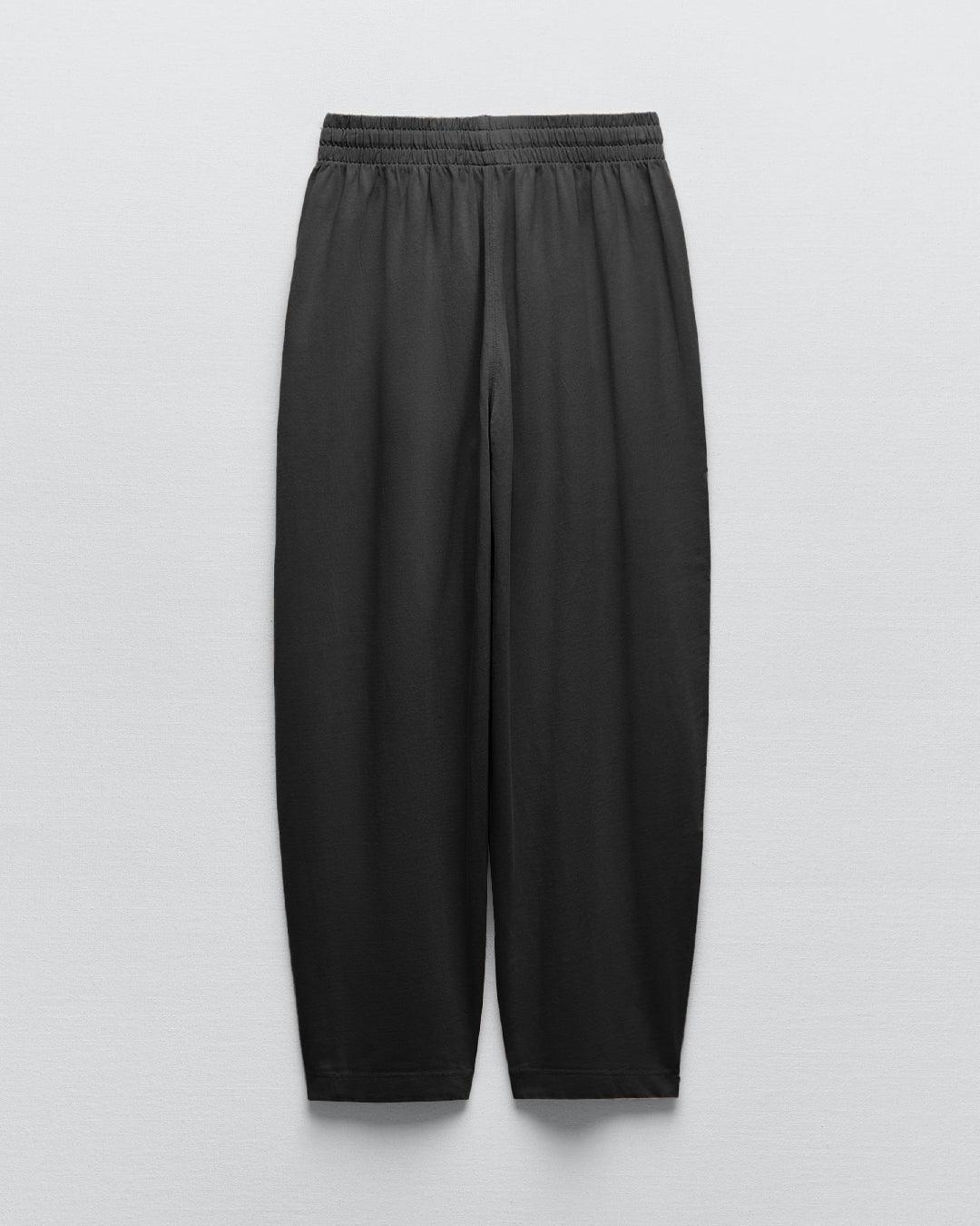 Set Of Two : Corset Style Top & Relaxed Fit Joggers in Black
