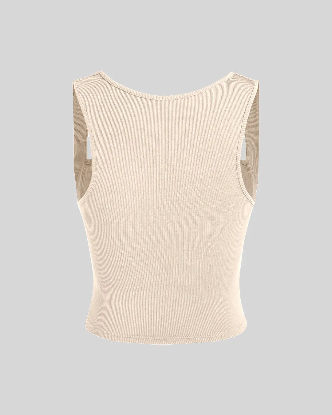 Set Of Two Ruched Square Neck Crop Top With Trouser In Apricot